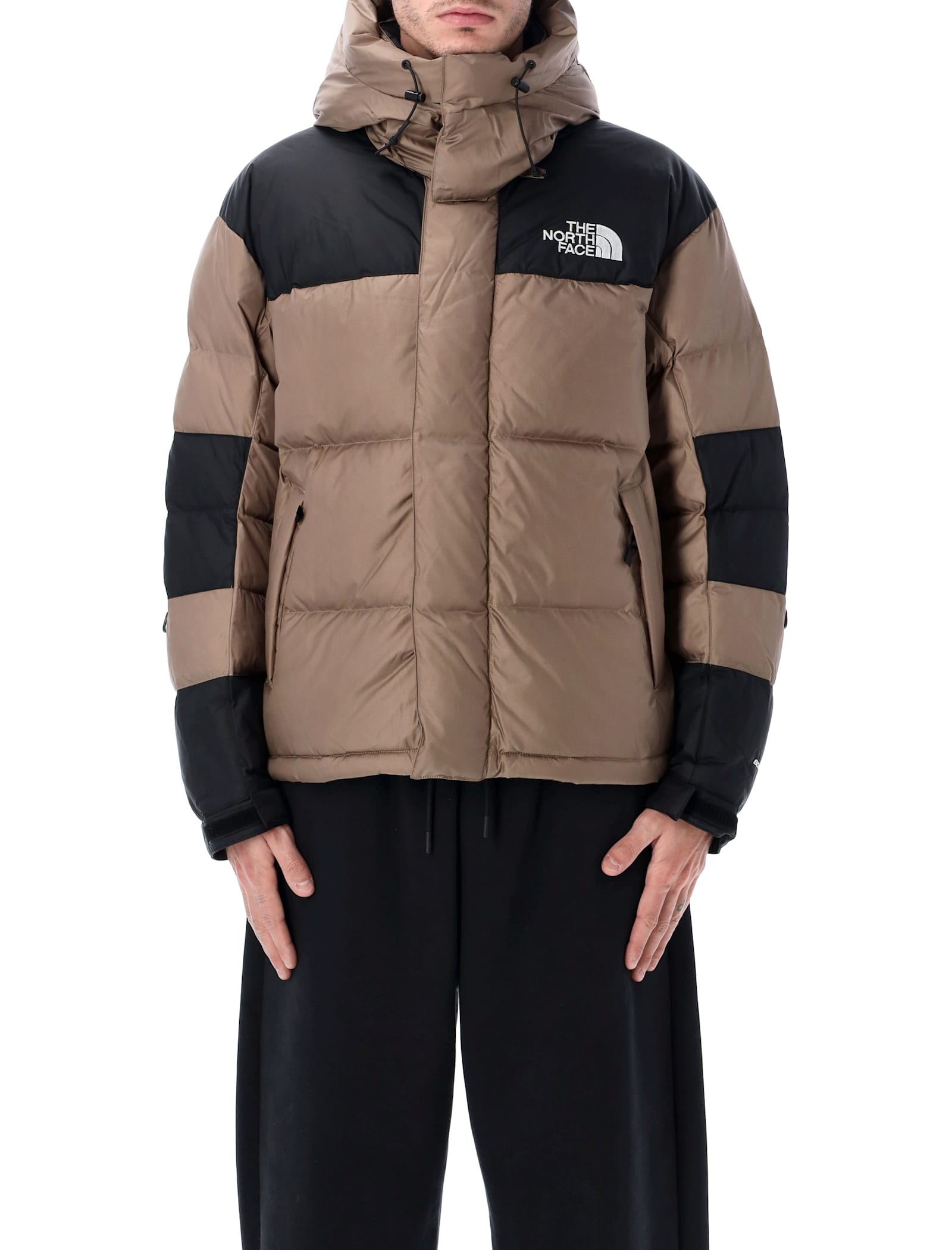 The North Face Modern Color Block Hooded Jacket In Brown