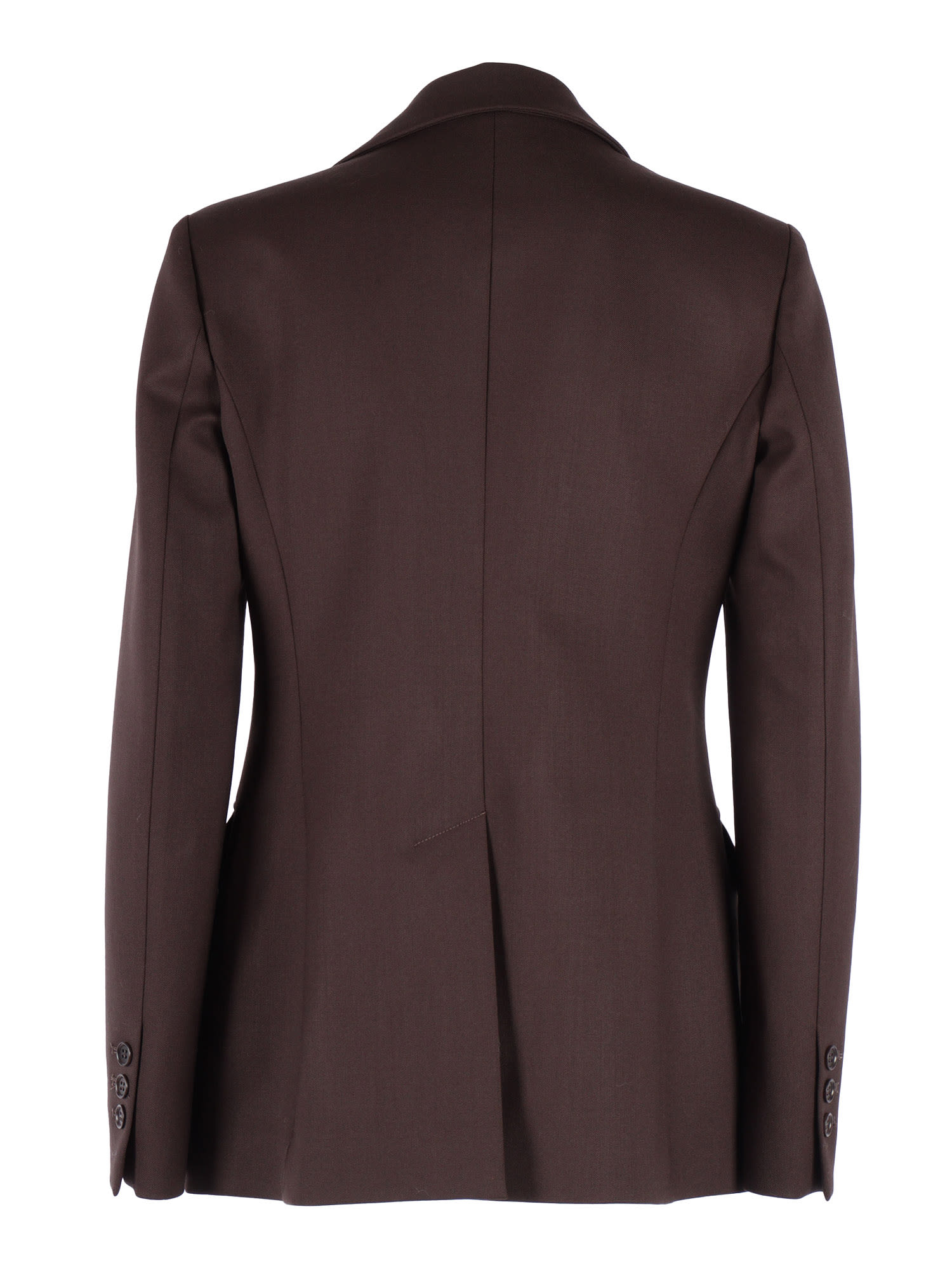 P.a.r.o.s.h Tailored Blazer With Structured Shoulders In Brown