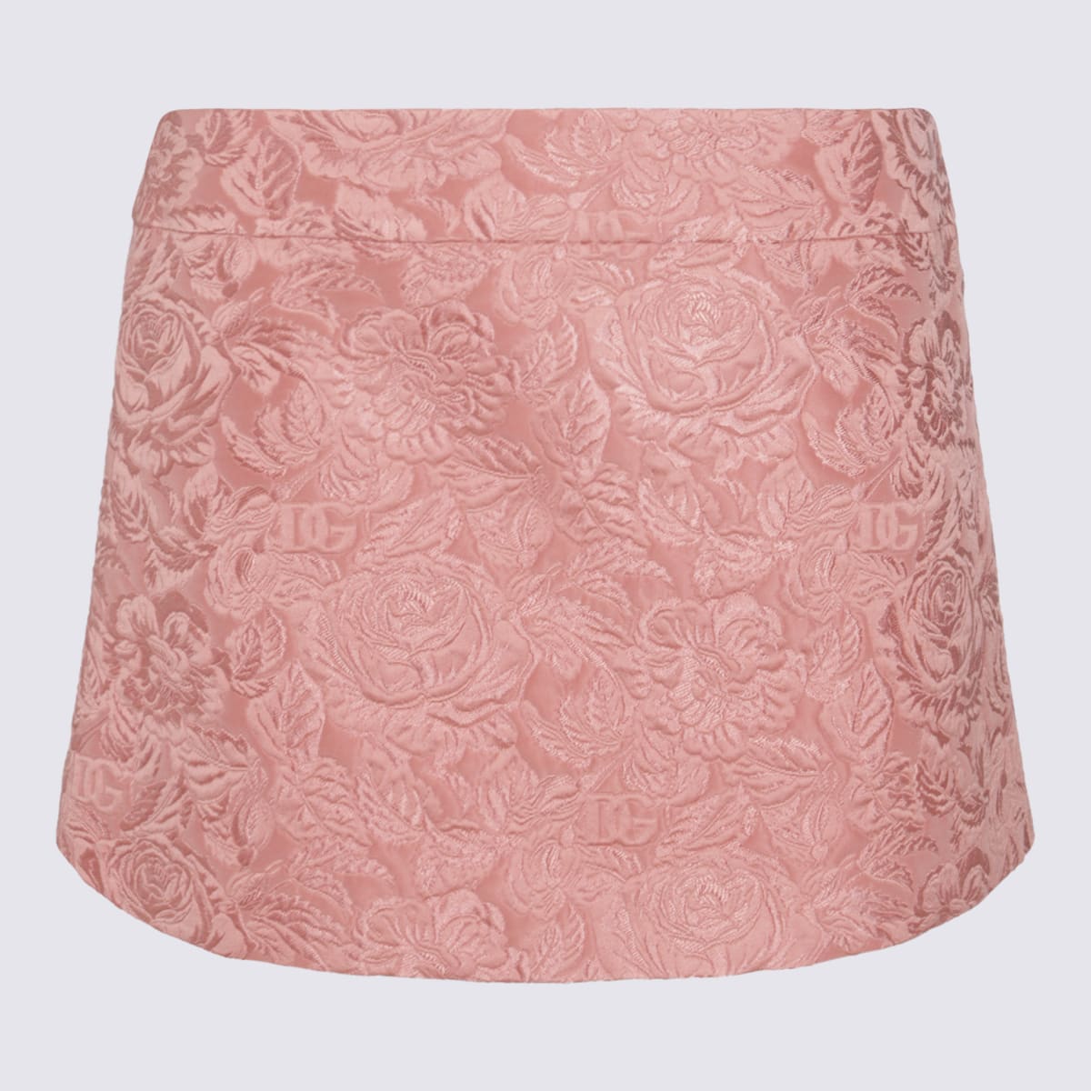 Dolce & Gabbana Pink Cotton Skirt In Rosa Polvere