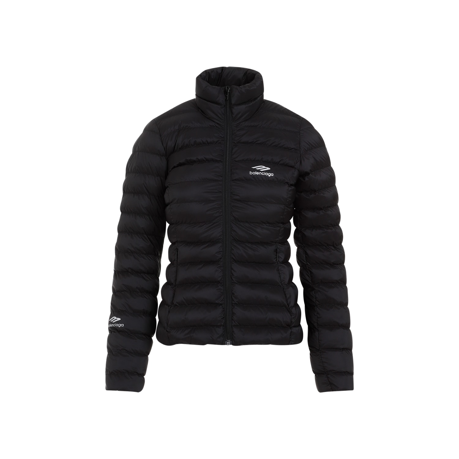 Shop Balenciaga Ski Fitted Puffer Jacket In Black