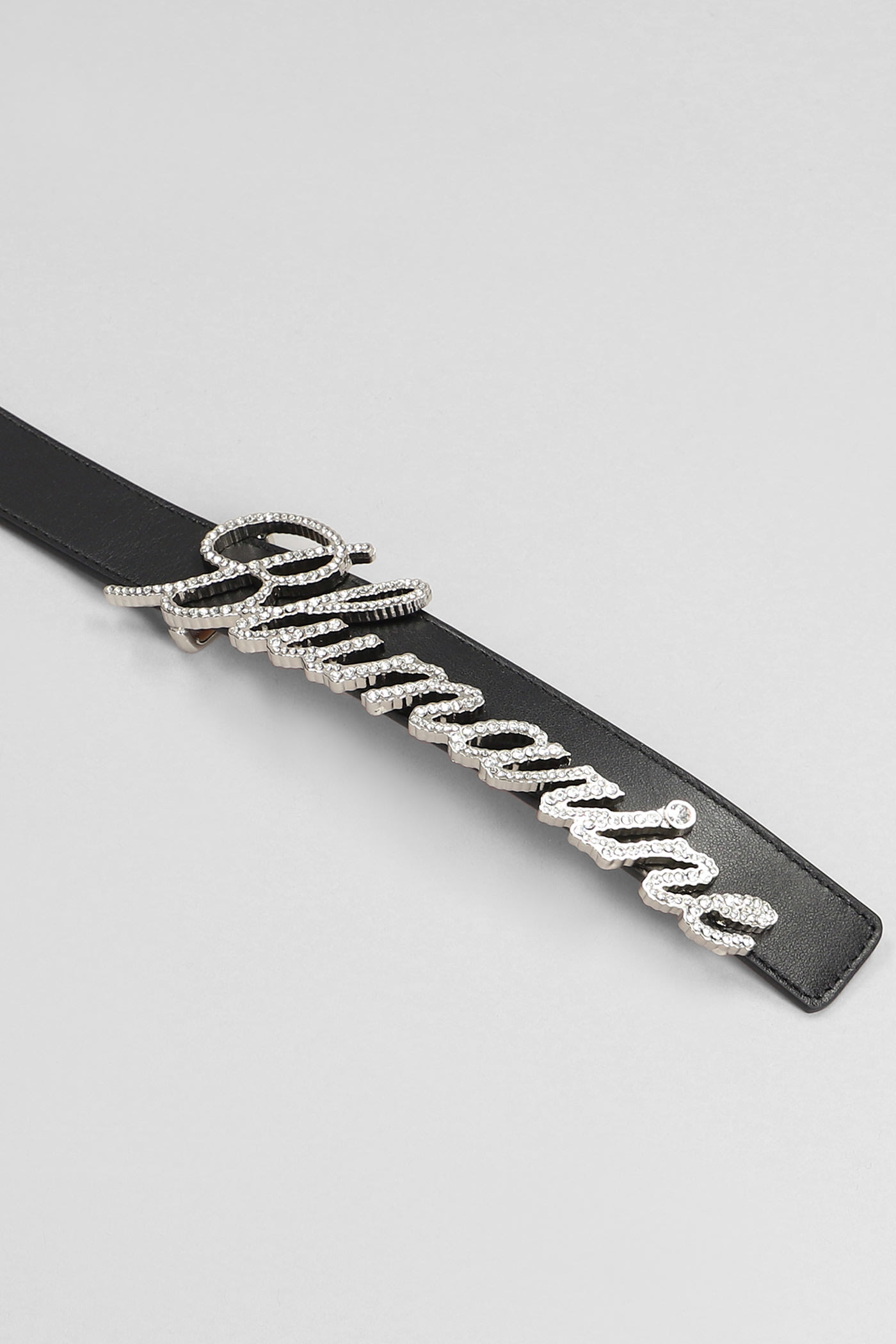 Shop Blumarine Belts In Black Leather