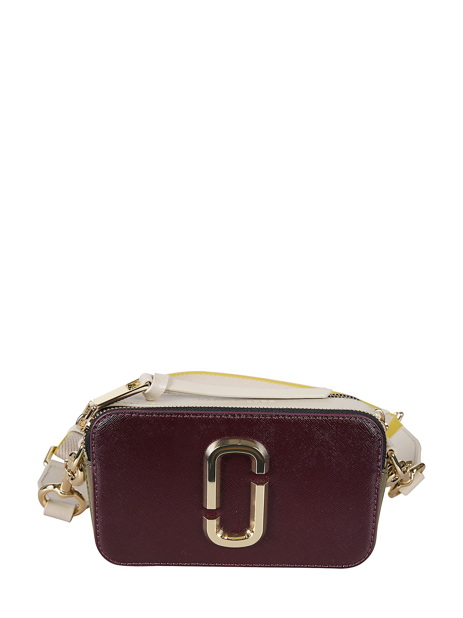 Marc Jacobs Leather Color Block Shoulder Bag In Purple