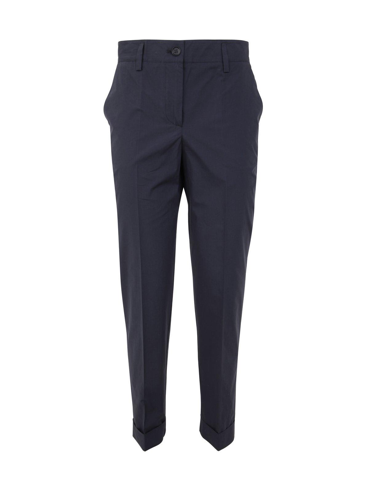P.a.r.o.s.h Cropped Tailored Trousers In Navy
