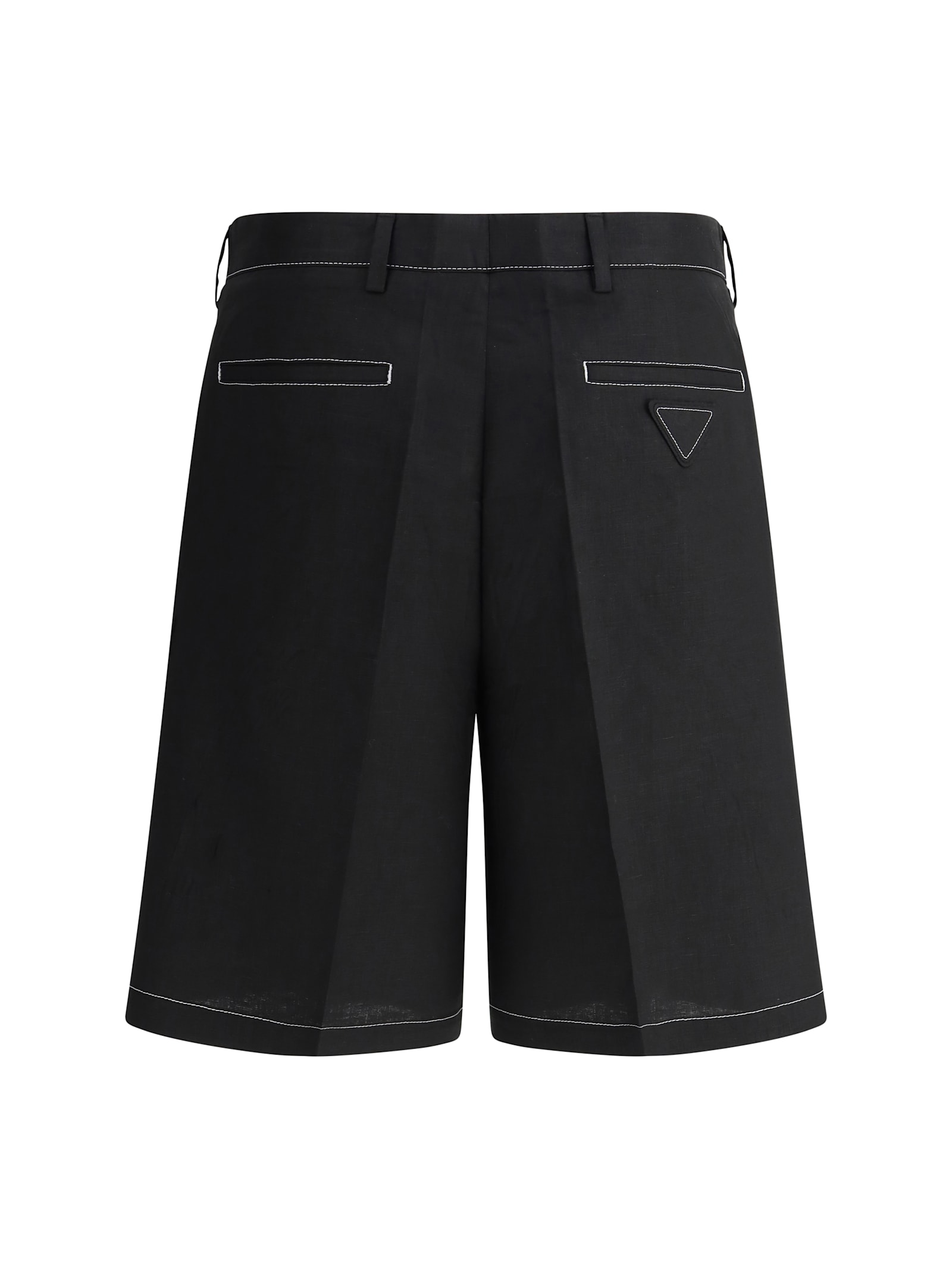 PRADA CONTRAST STITCHING SHORTS