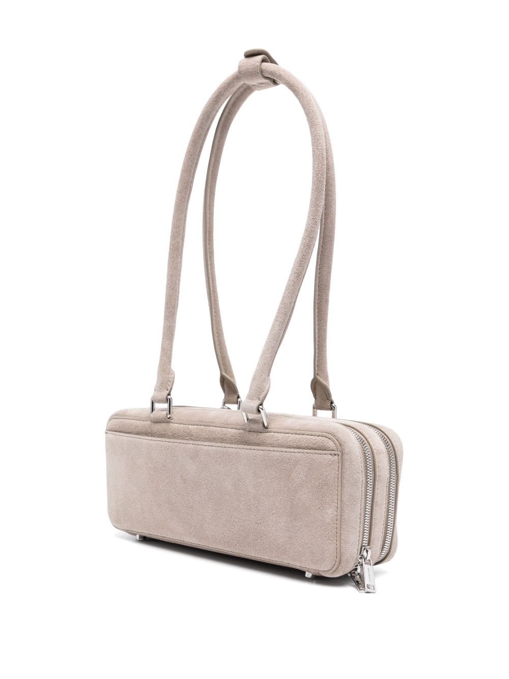 Self-portrait Suede Leather Shoulder Bag In Pink