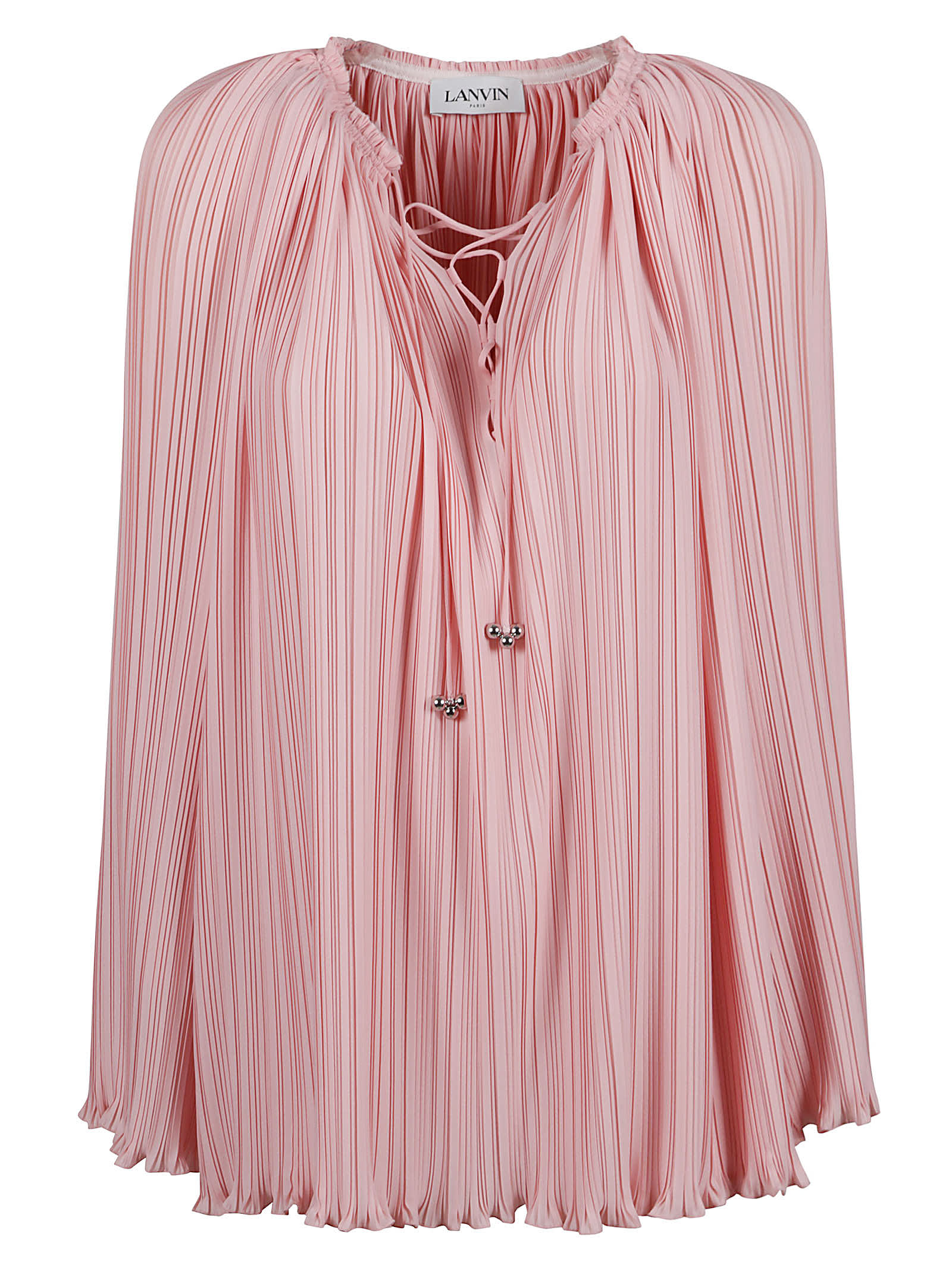 Tie-neck Pleated Top