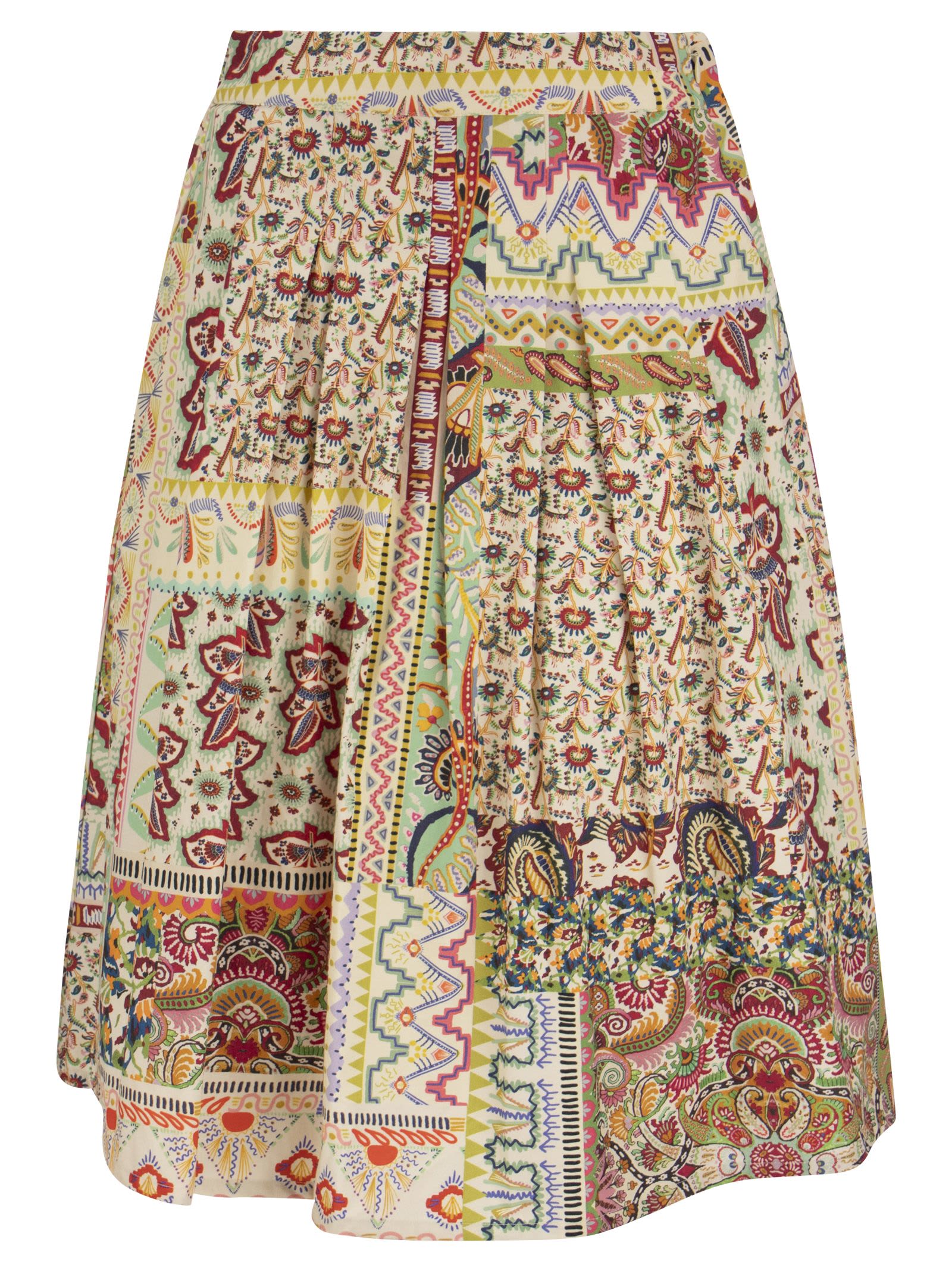 Etro Cotton Skirt With Patchwork Print