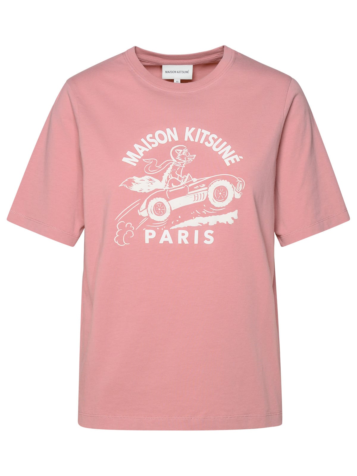 Maison Kitsuné Pink Cotton T-shirt In Rose