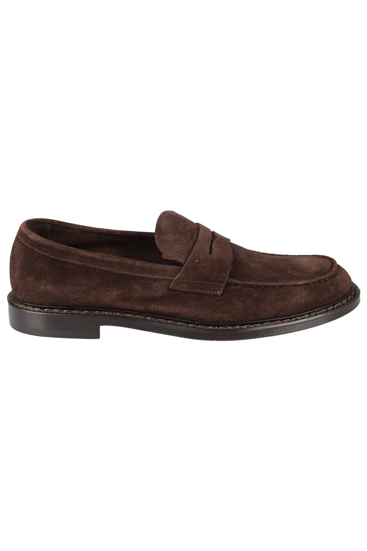 Shop Doucal's Penny Moc In Wash Terre