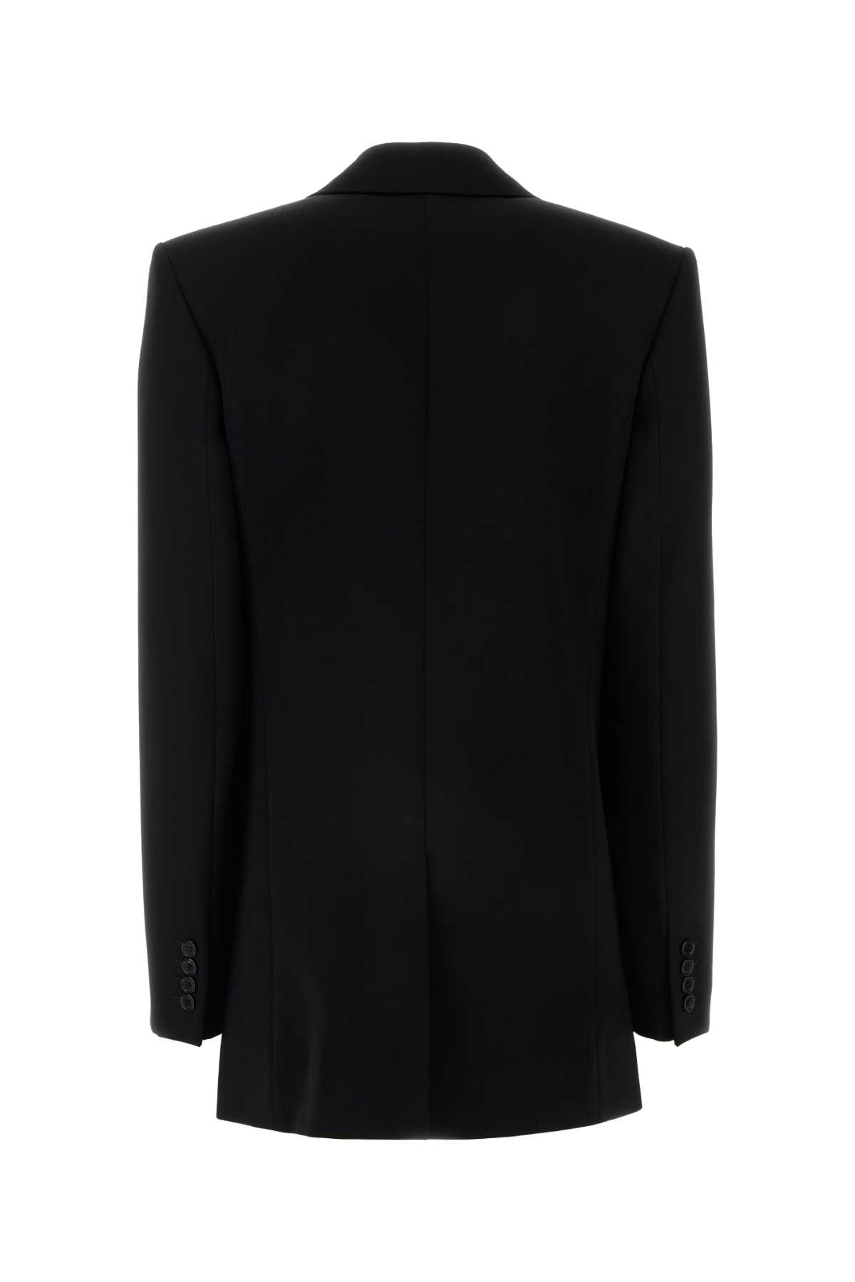 Shop Saint Laurent Black Wool Blazer In Noir