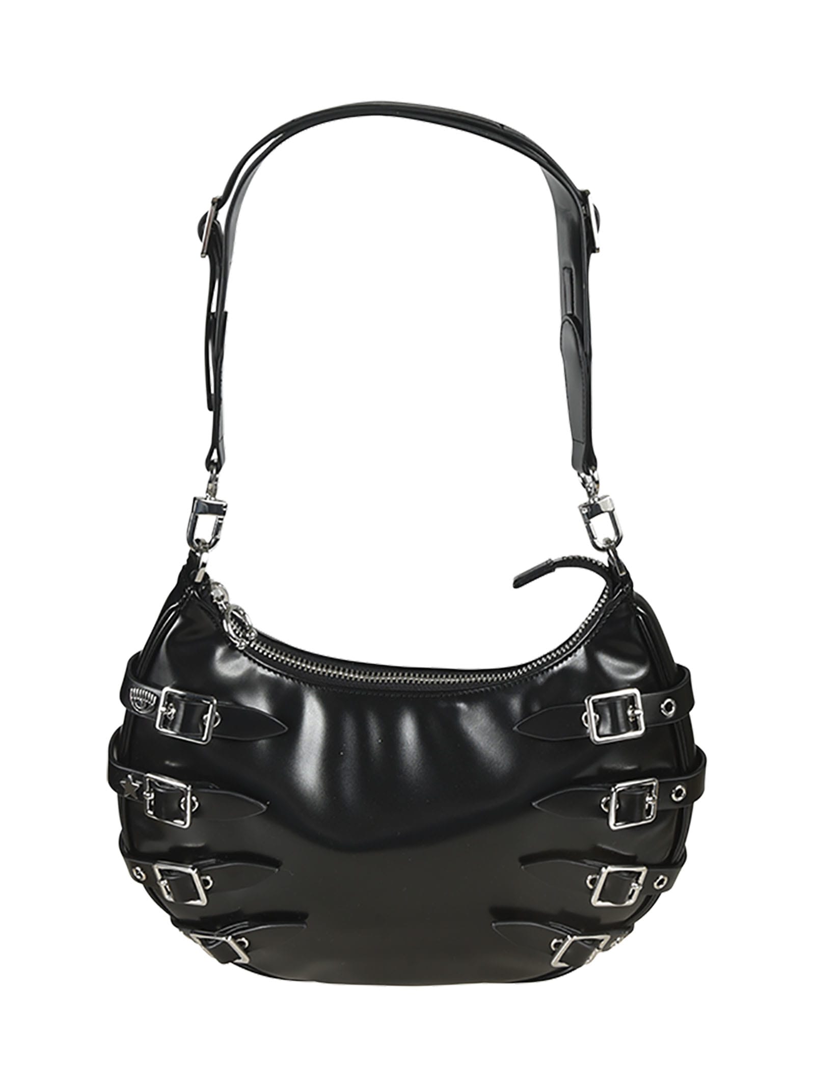 Multi-buckle Strap Shoulder Bag