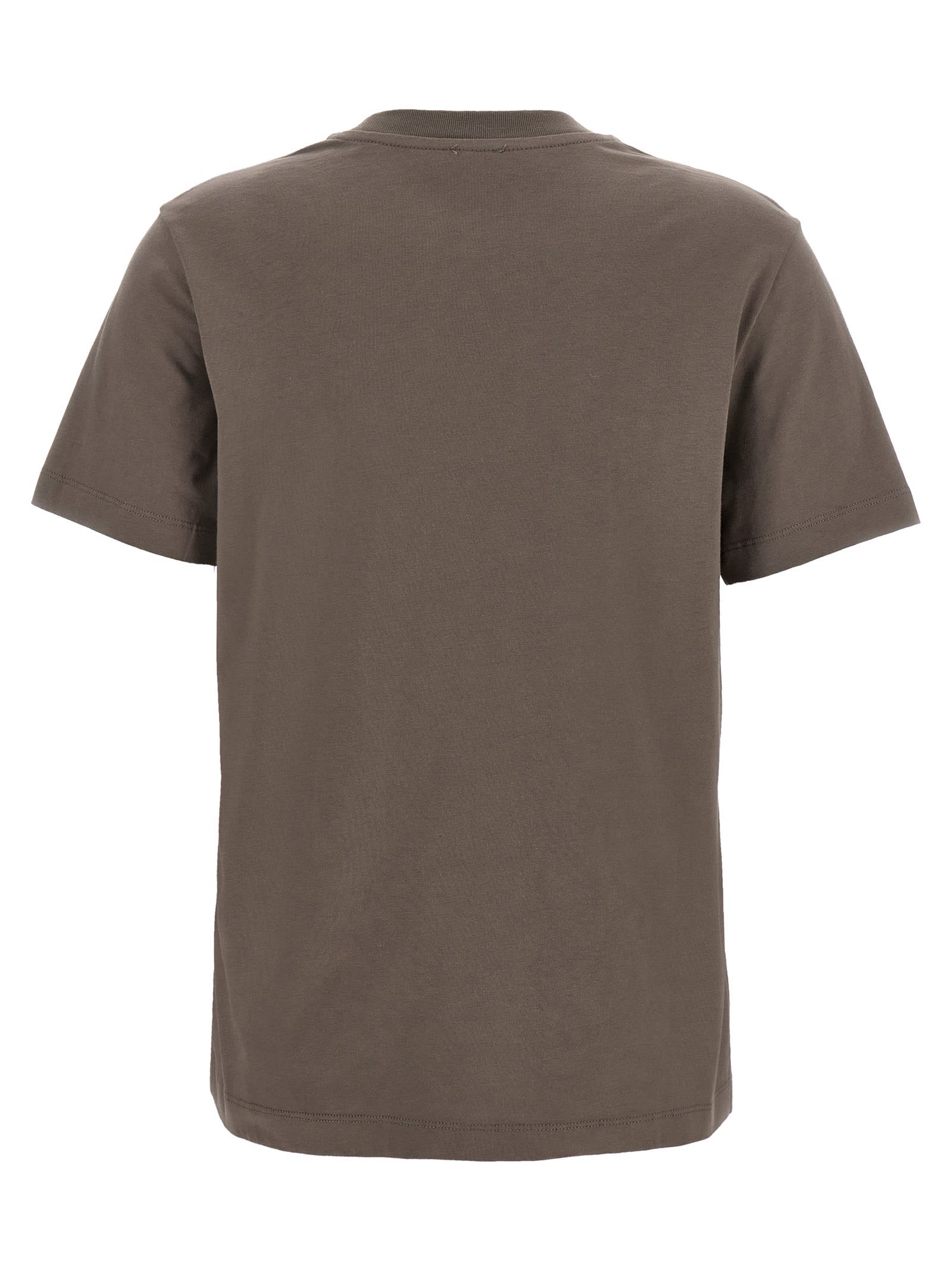 Kenzo Taupe Grey T-shirt With White Print. In Gray