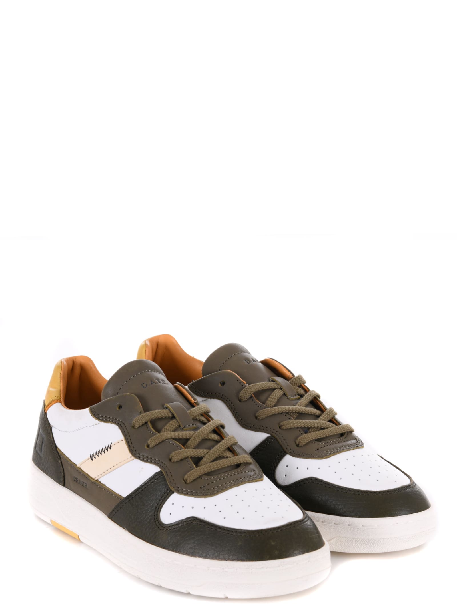 Shop Date Mens Sneakers D.a.t.e. In Bianco/verde Militare