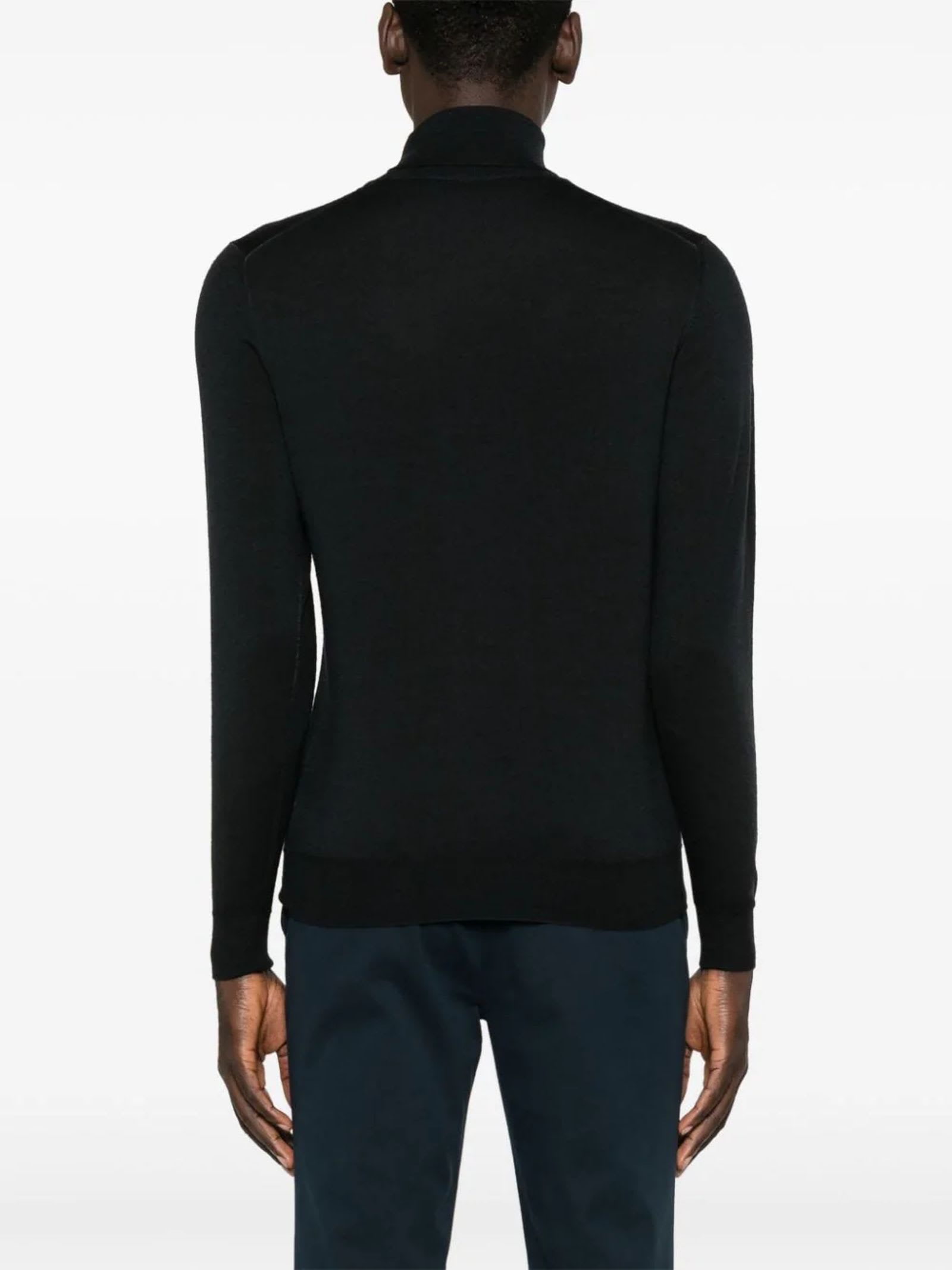 Shop Fedeli Midnight Blue Merino Wool Sweater