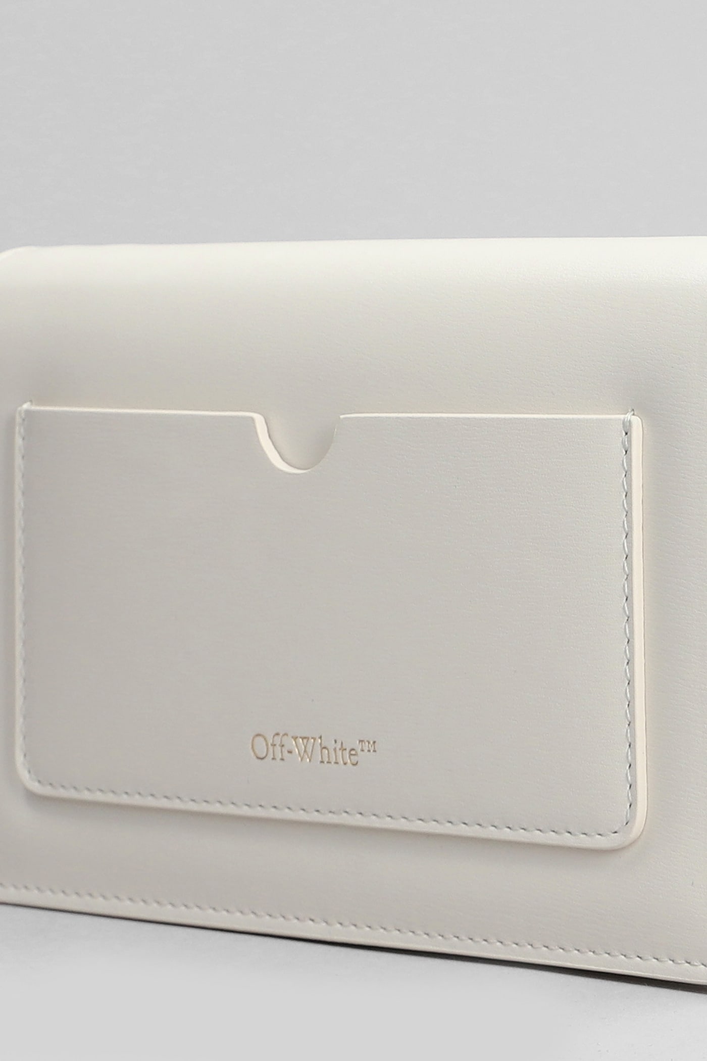 Shop Off-white Jitney 0.5 Wallet In Grey Leather