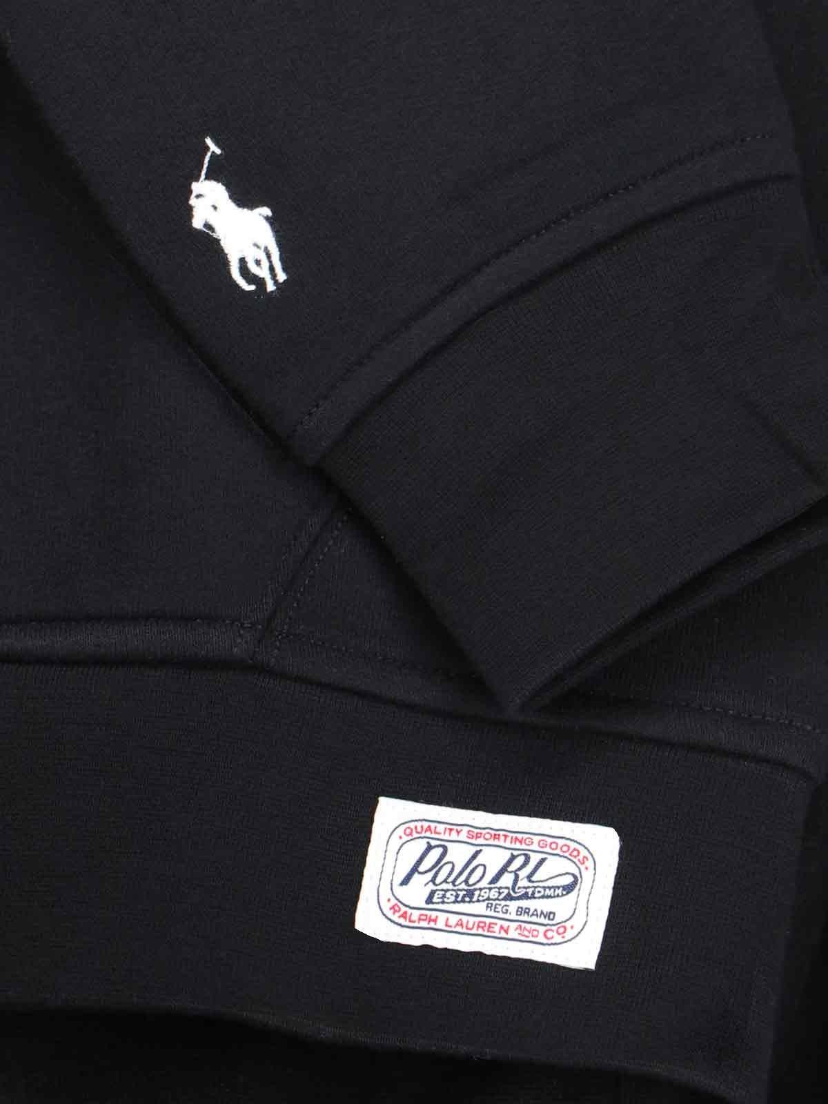 Shop Ralph Lauren Logo Hoodie In Polo Black