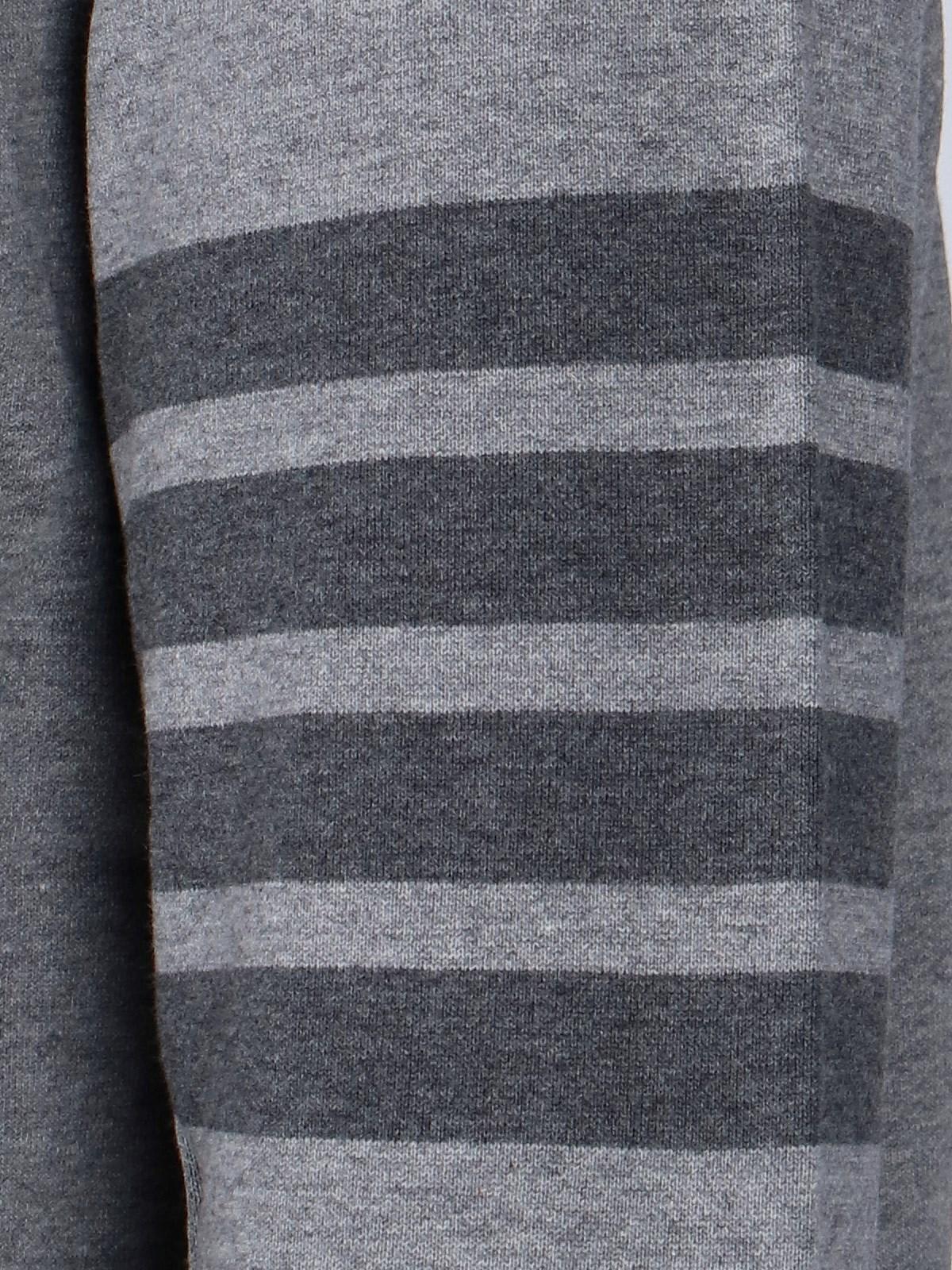 Shop Thom Browne 4-bar Zip Hoodie In Med Grey