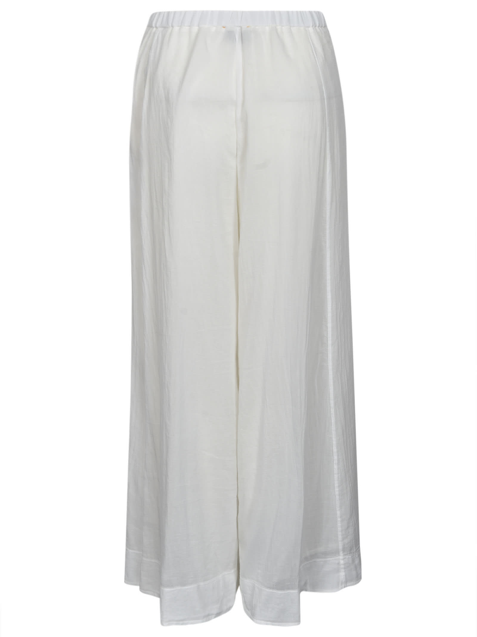 Shop Forte Forte Buttoned Oversized Trousers In White