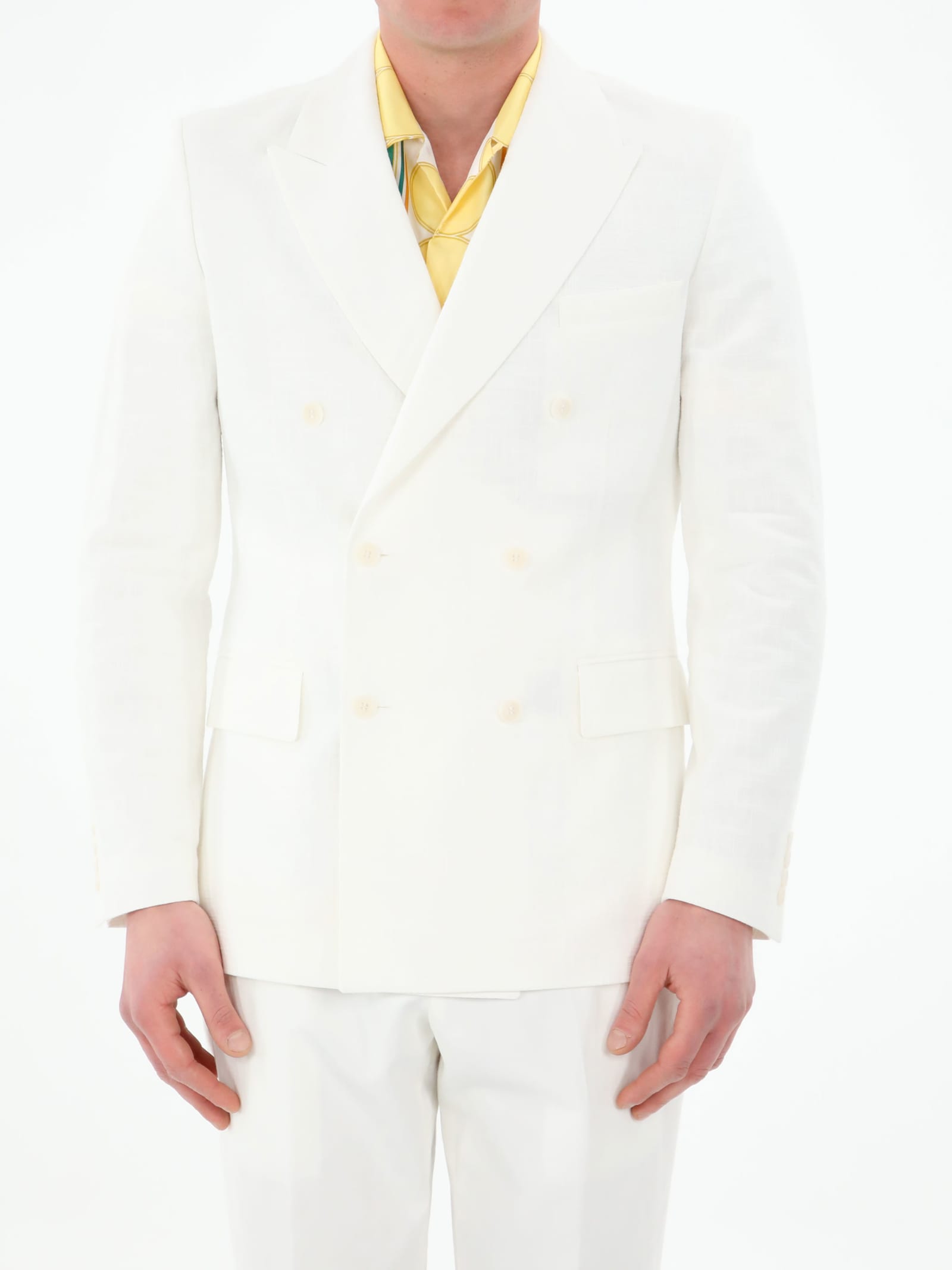 Casablanca Double-breasted White Jacket