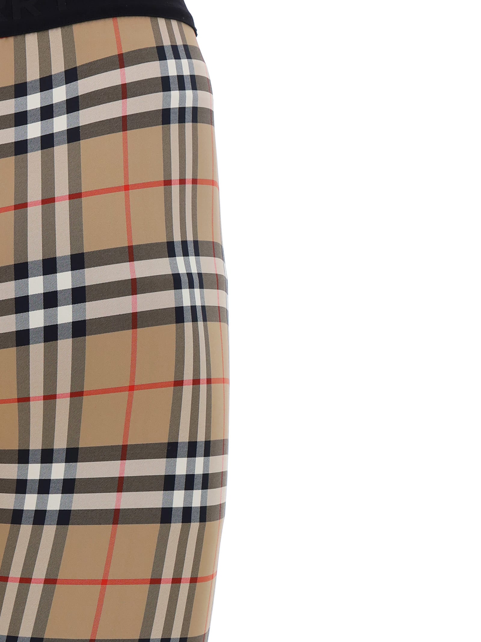 Shop Burberry Leggings In Beige