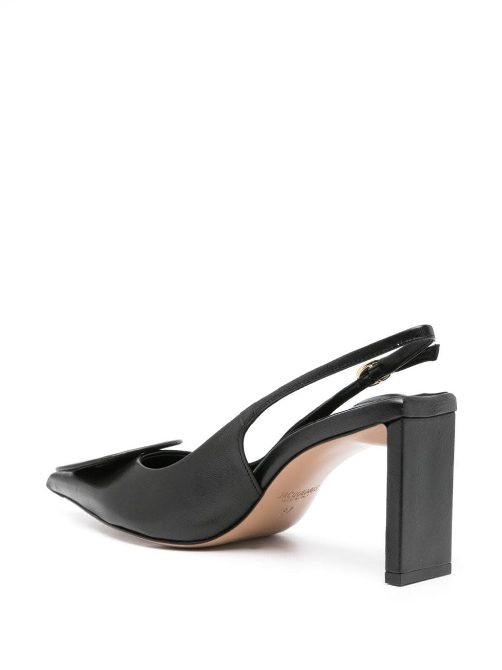 Shop Jacquemus Les Slingback Duelo Hautes 80mm Pumps In Black