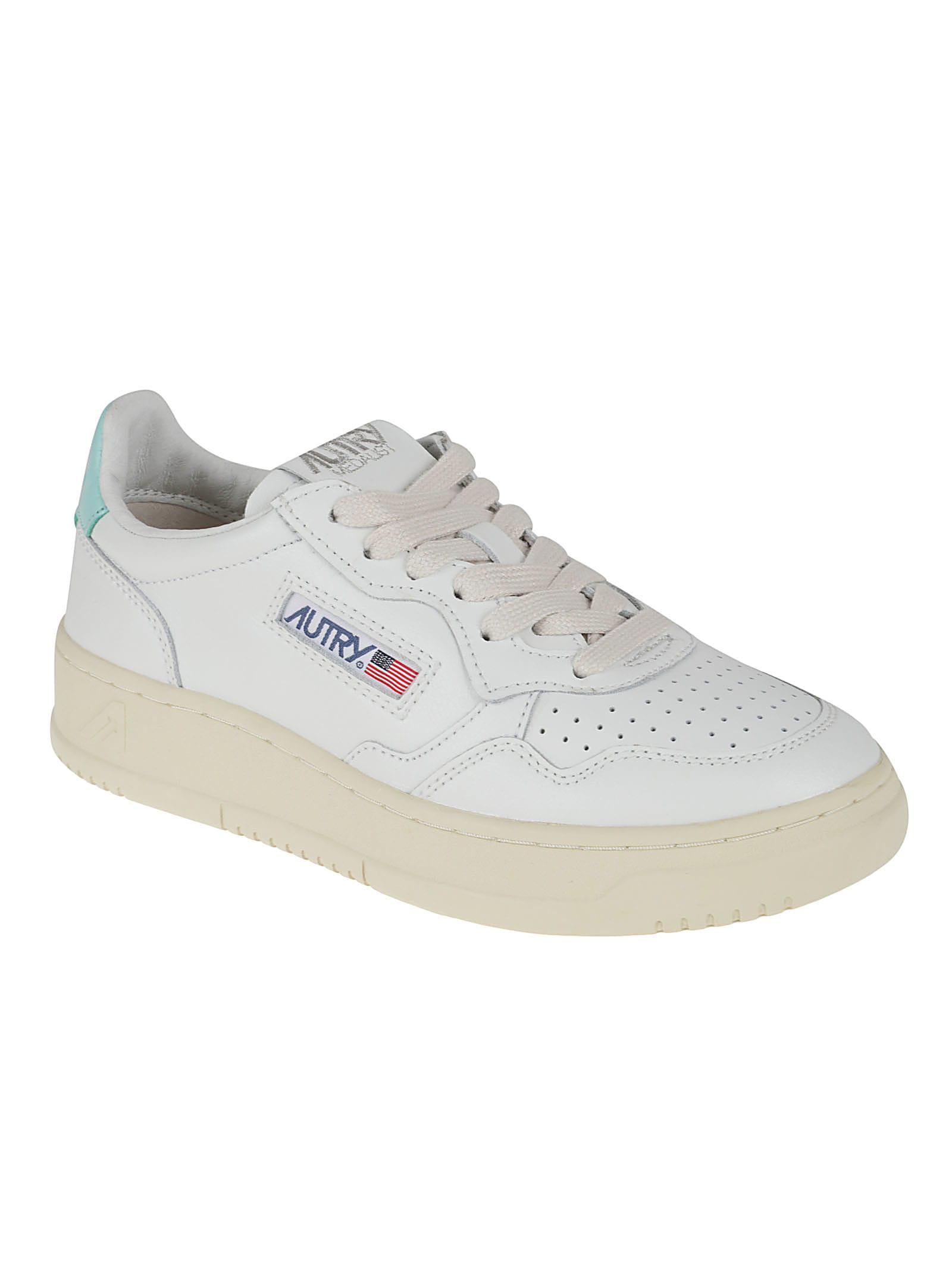 Shop Autry Logo Low Woman Sneakers In White