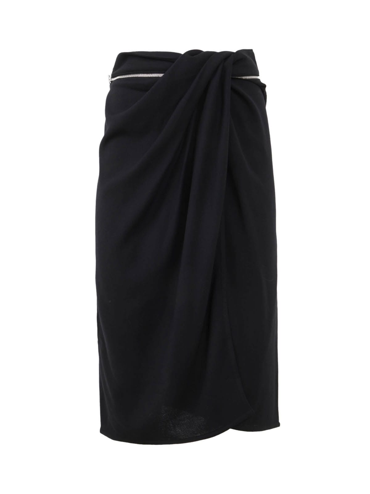 Shop Jacquemus La Jupe Bodri Midi Skirt Deep Split Detail In Black