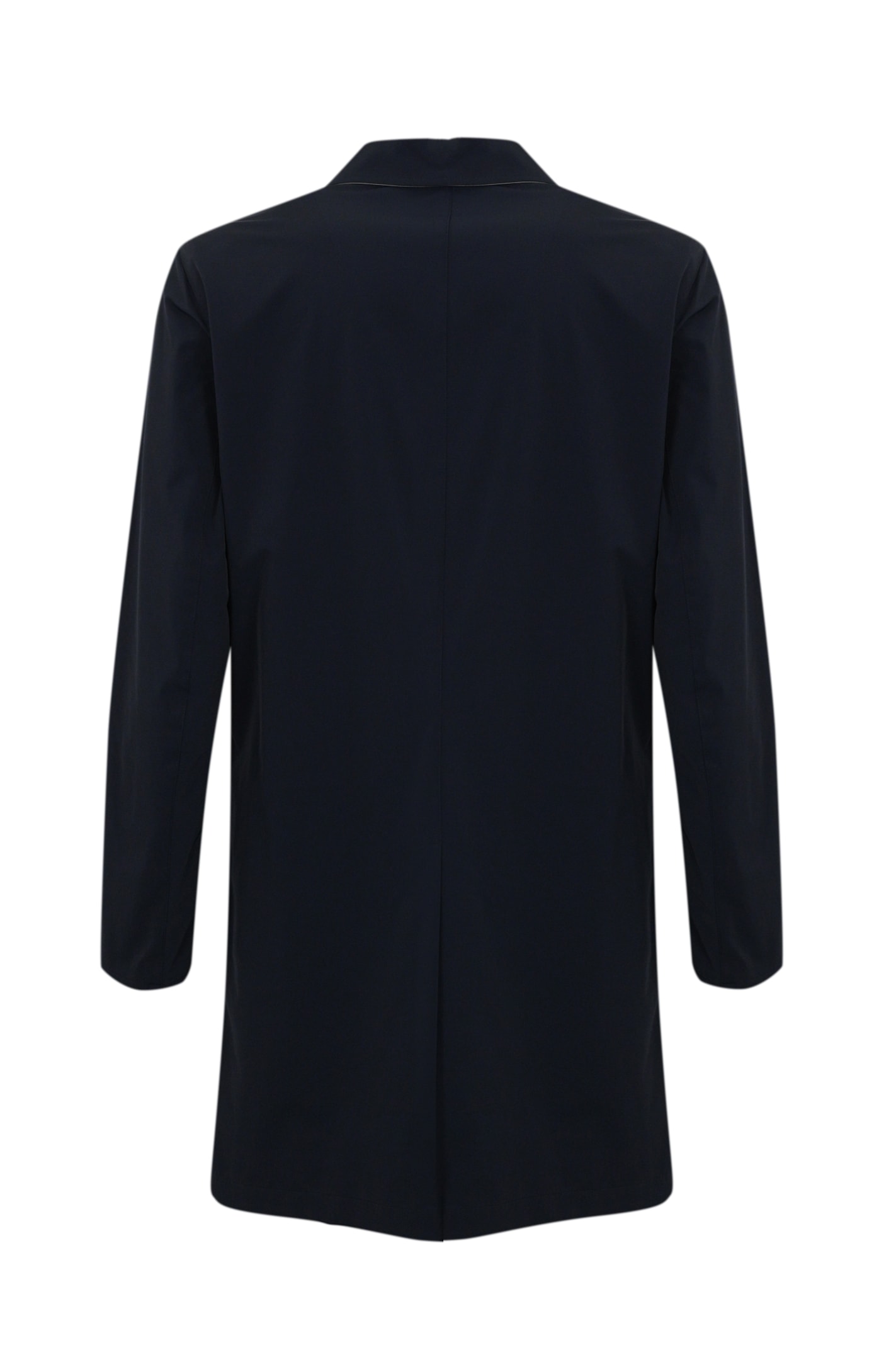 Kired Peak Cashmere Coat In Blu/beige