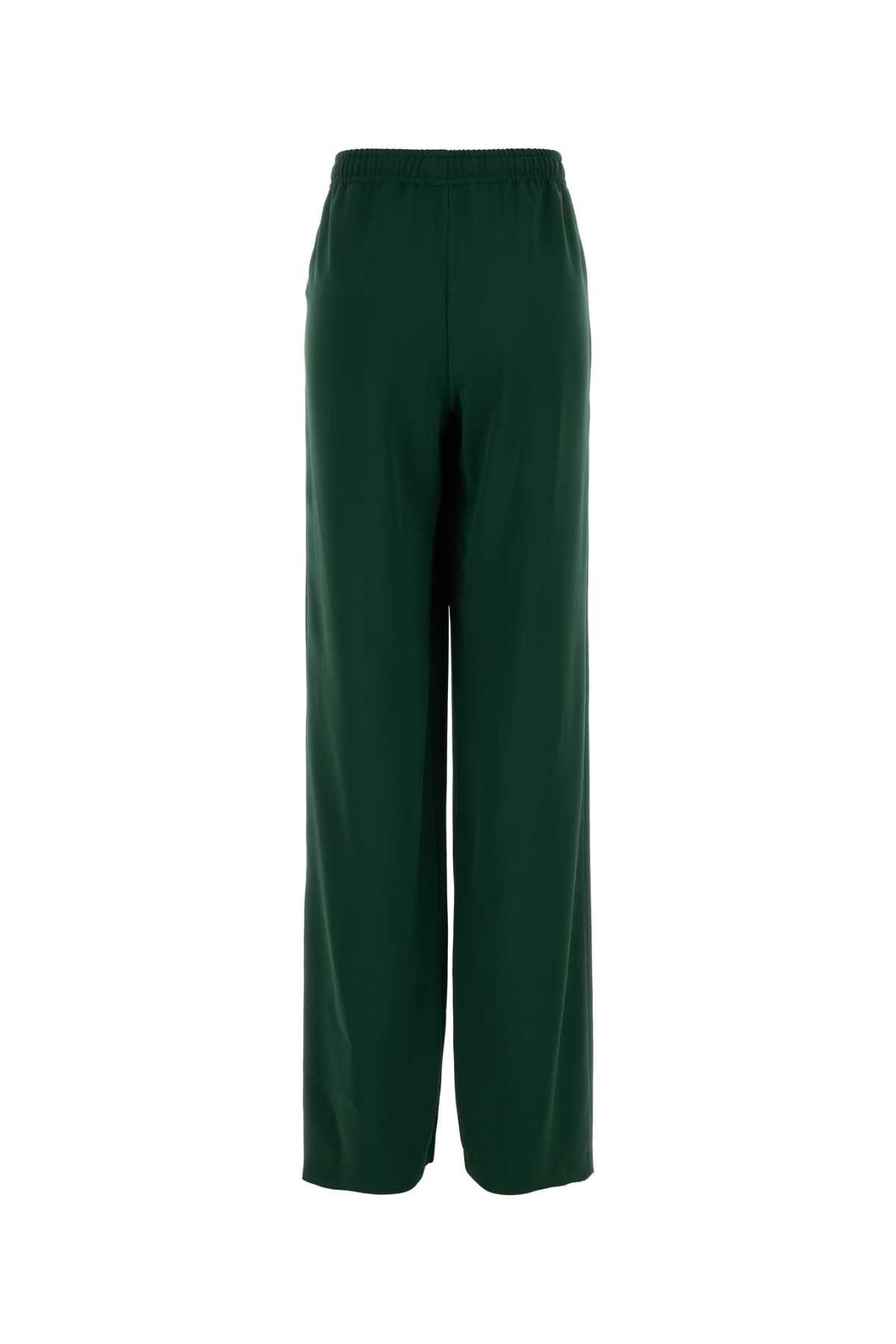 Ermanno Scervino Trousers Elastic Waistband Wide Leg In Green