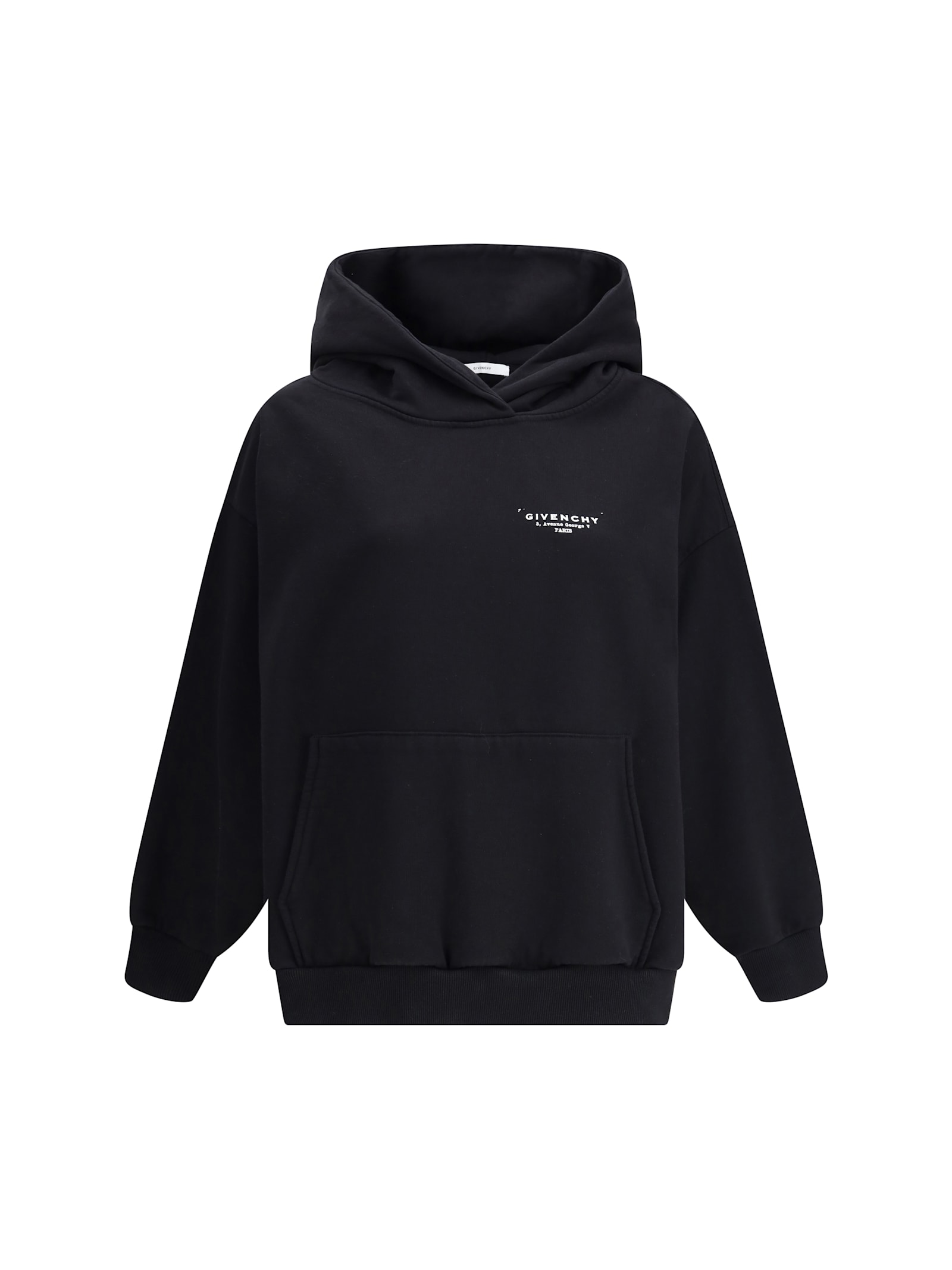 Givenchy Oversized Hooded Sweatshirt Kangaroo Pocket In Black