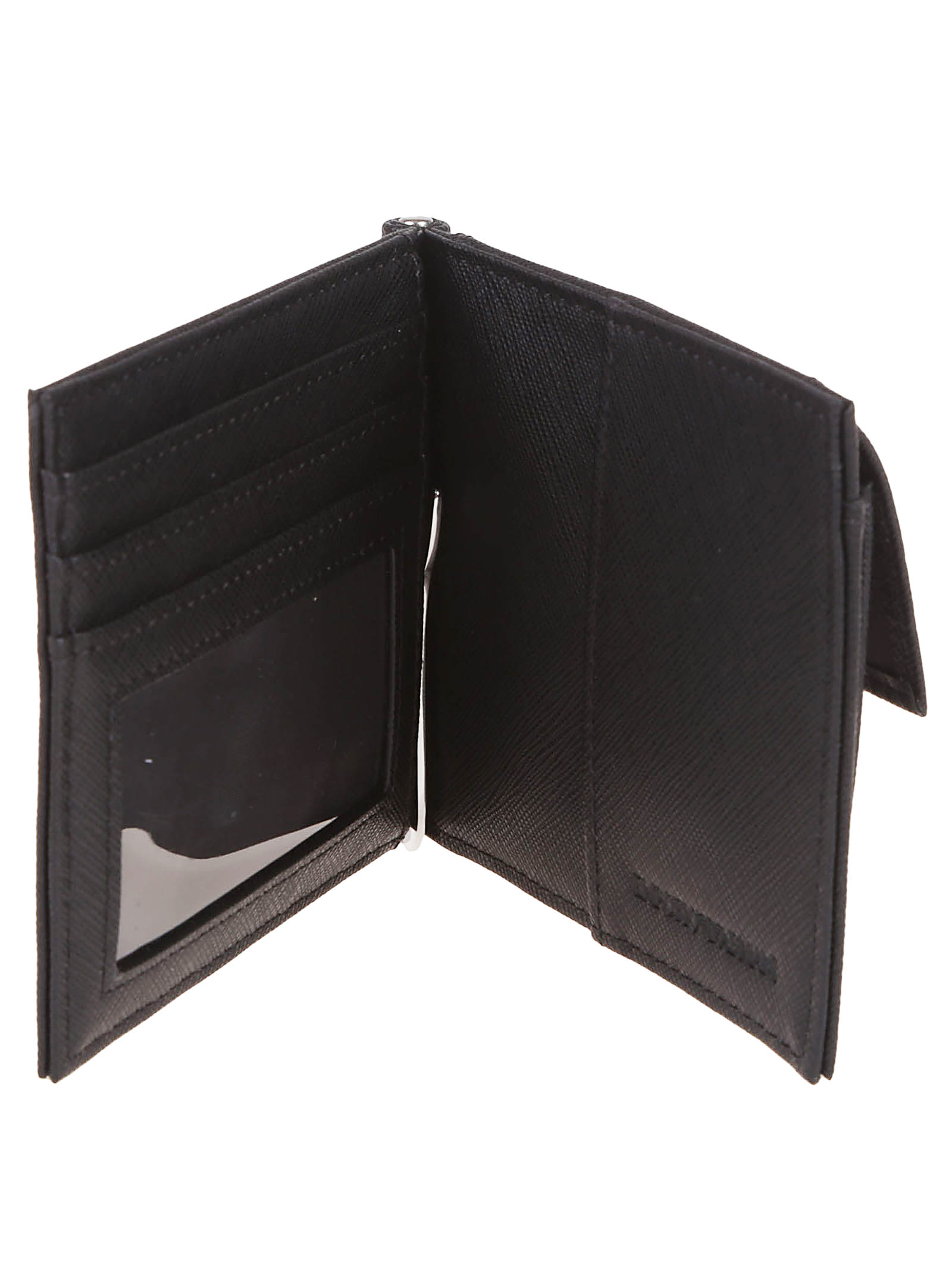 Emporio Armani Logo Plaque Wallet In Black