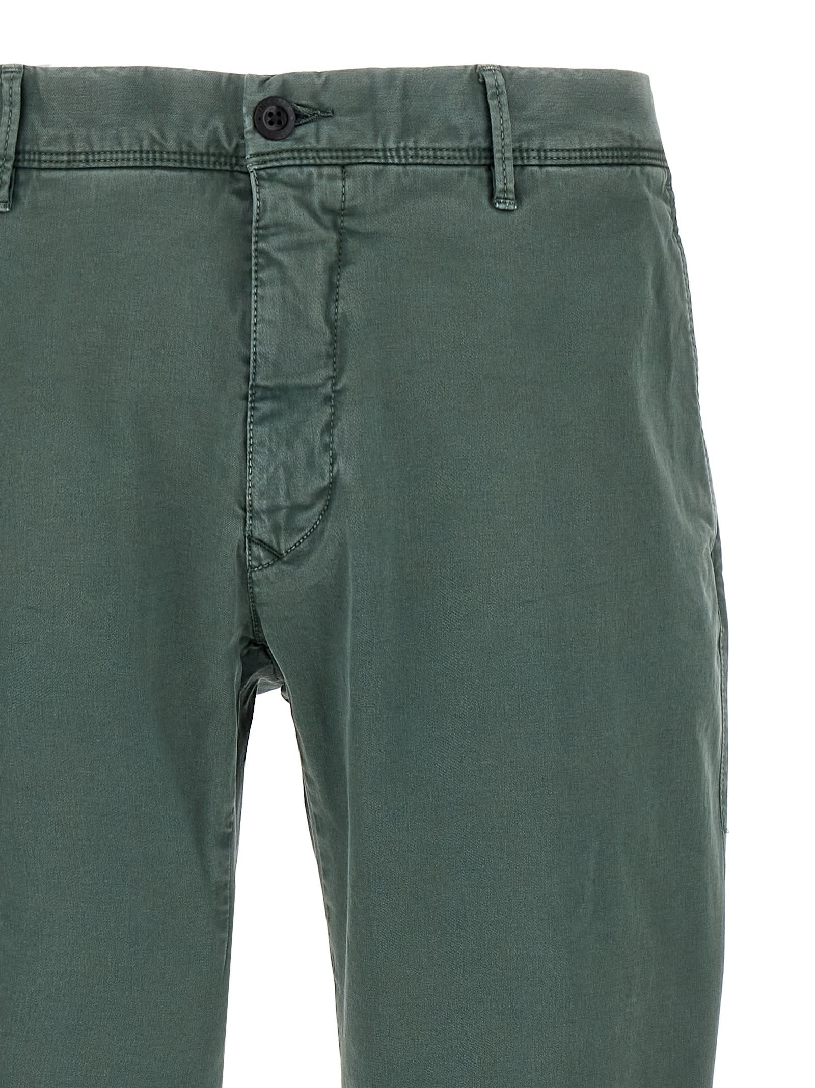 Incotex Panama Cotton Pants In Green
