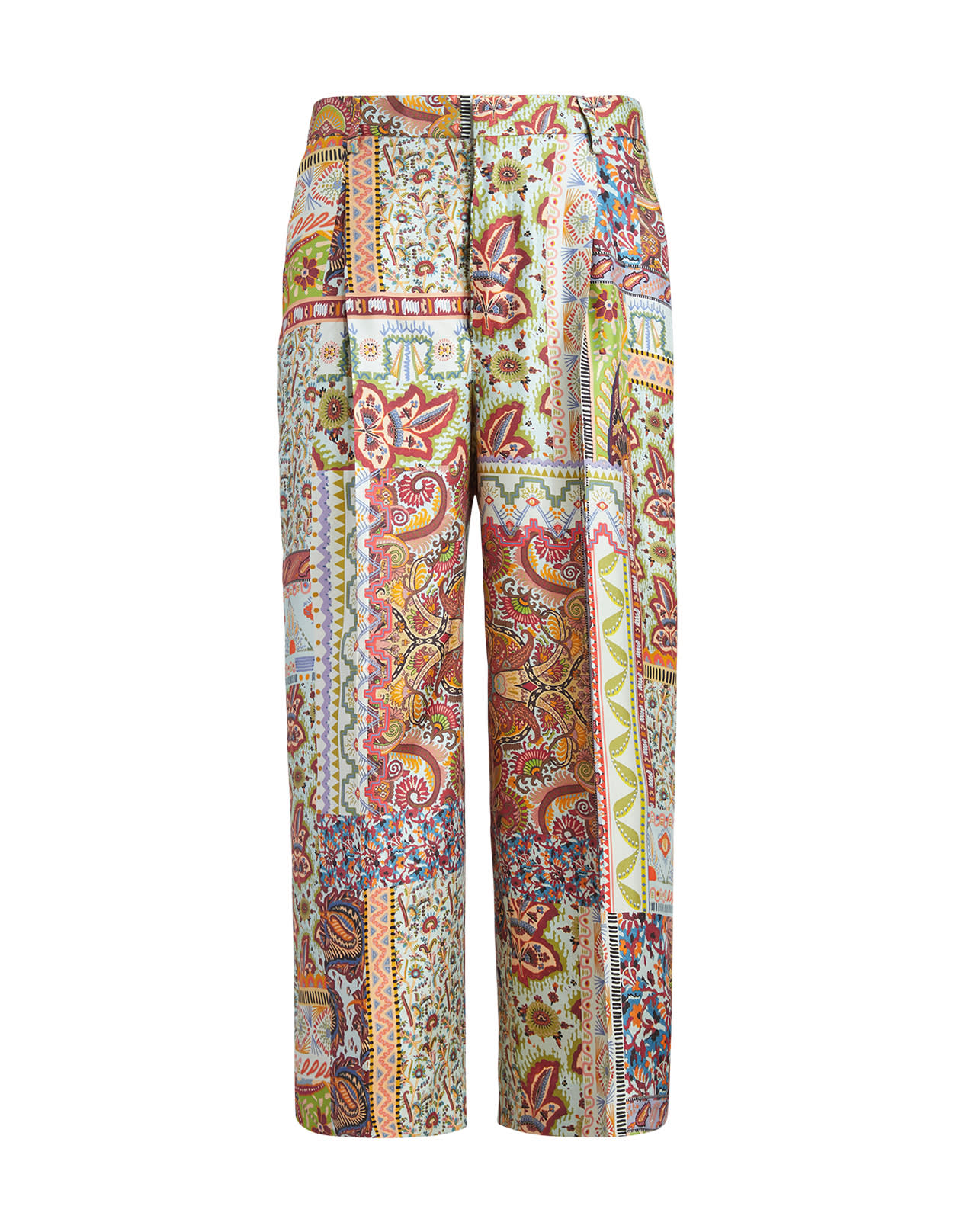 Etro Woman Trousers With Patchwork Print