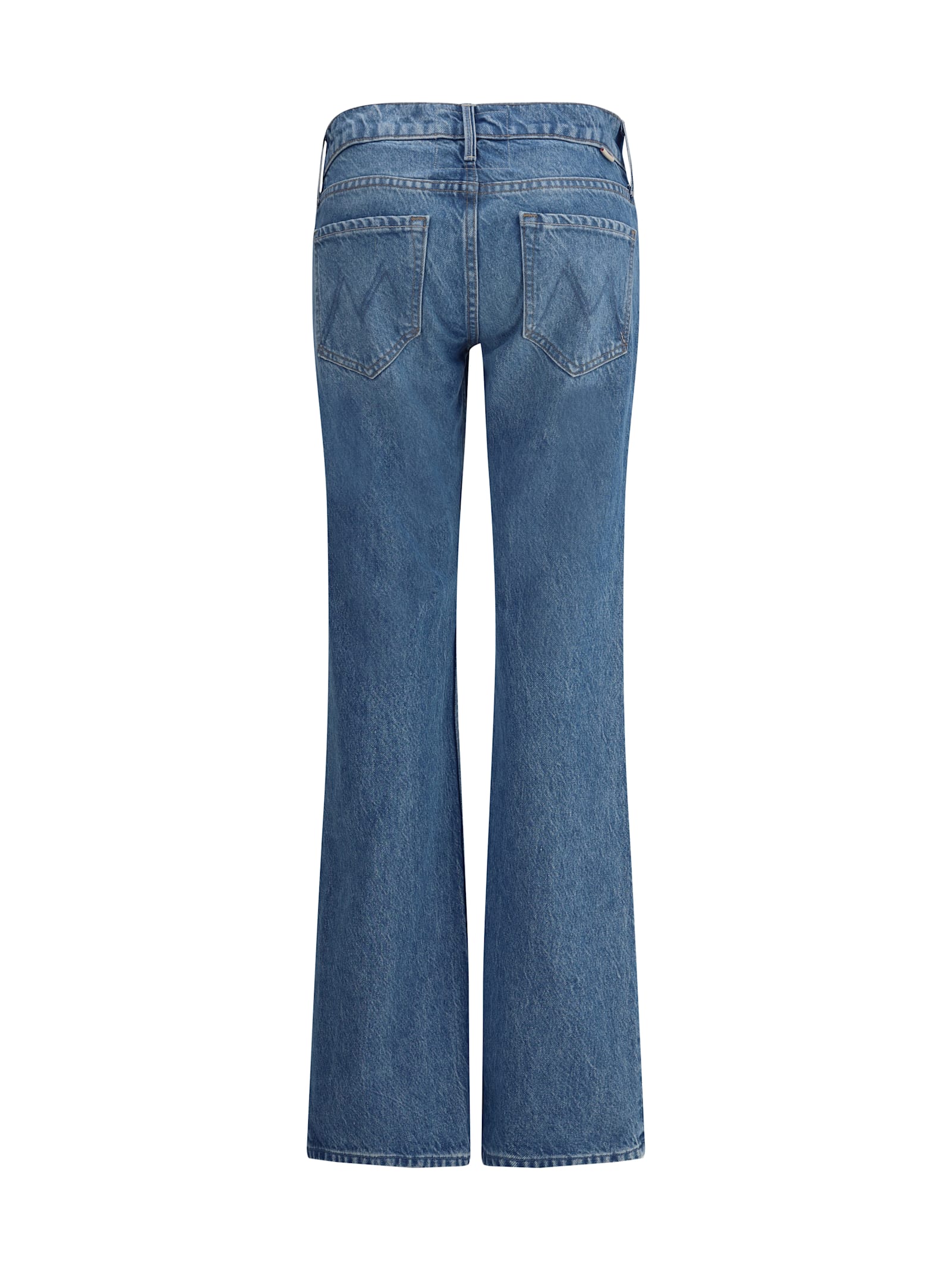 Mother Flare Mid-rise Denim Jeans With Faded Effect In Blue