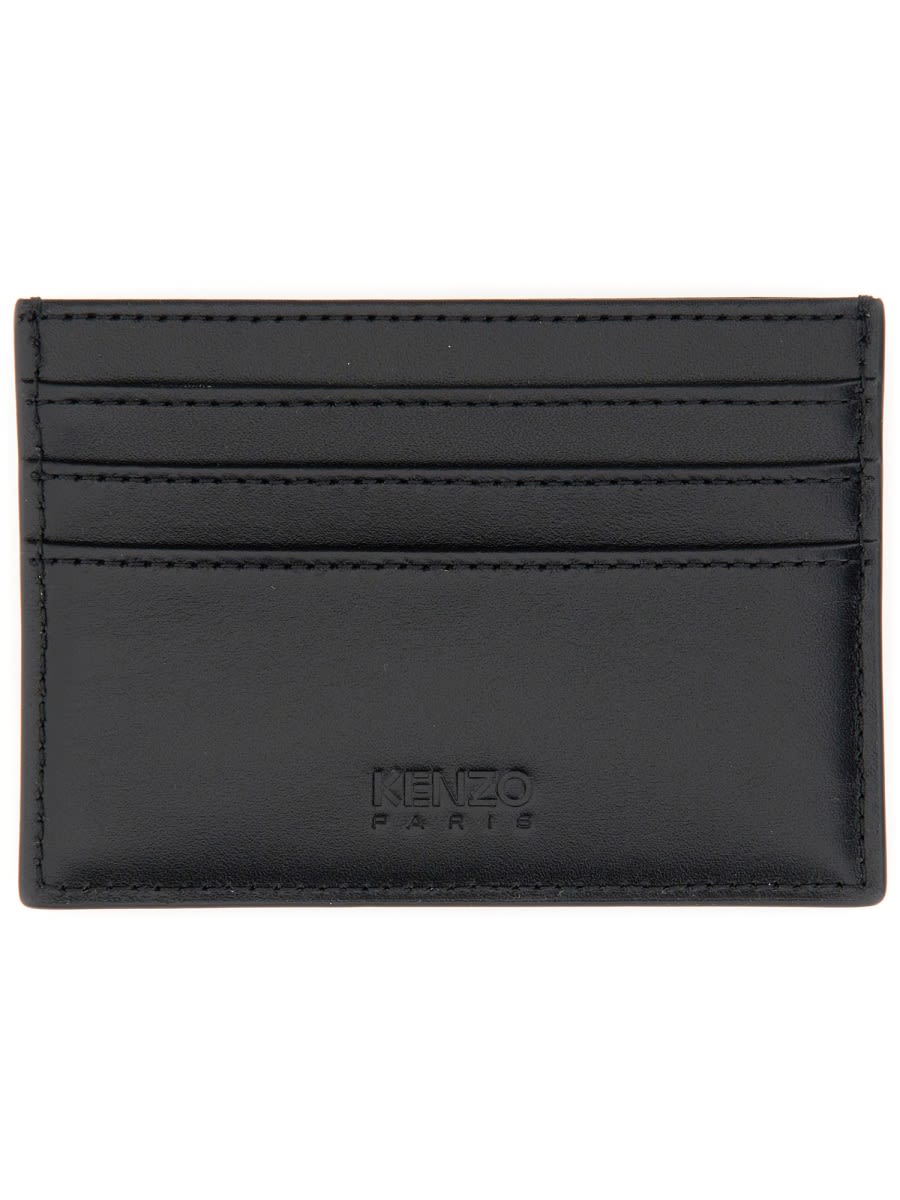 Shop Kenzo Card Holder With Logo In Black