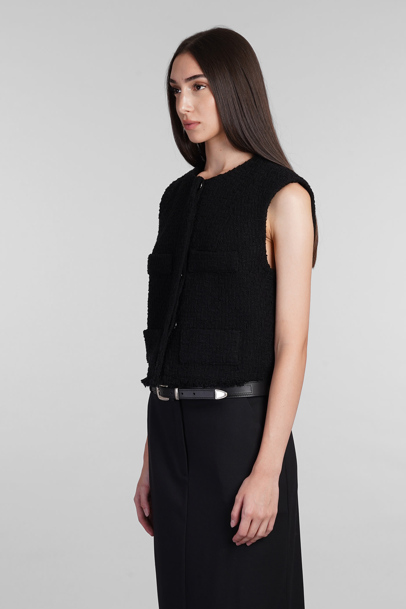 Shop Iro Ralphi Vest In Black Polyester