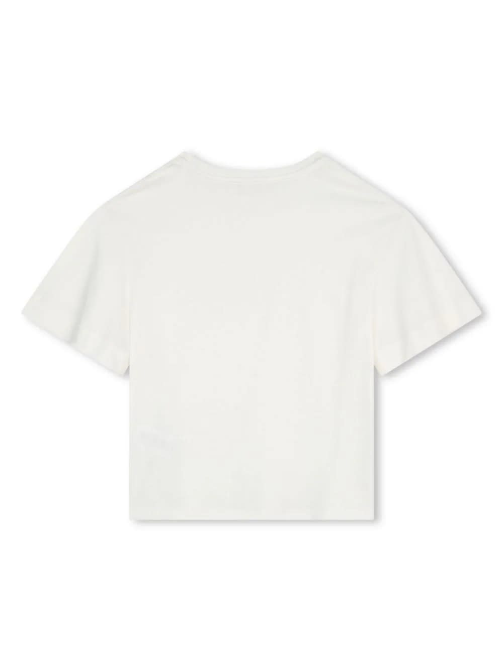 Shop Chloé White T-shirt With Logo And Stars Print