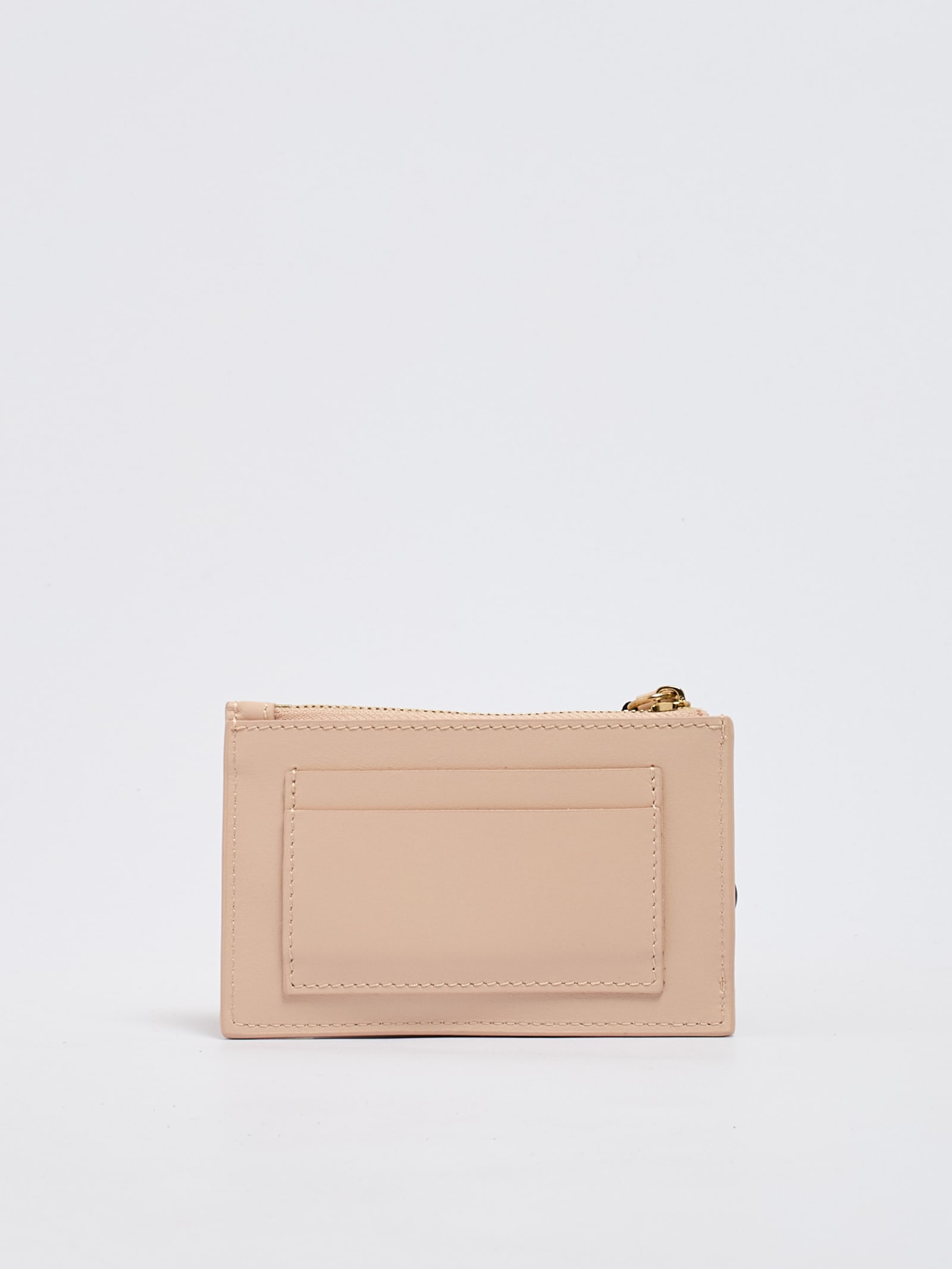 Shop Twinset Fabric Wallet In Rosa