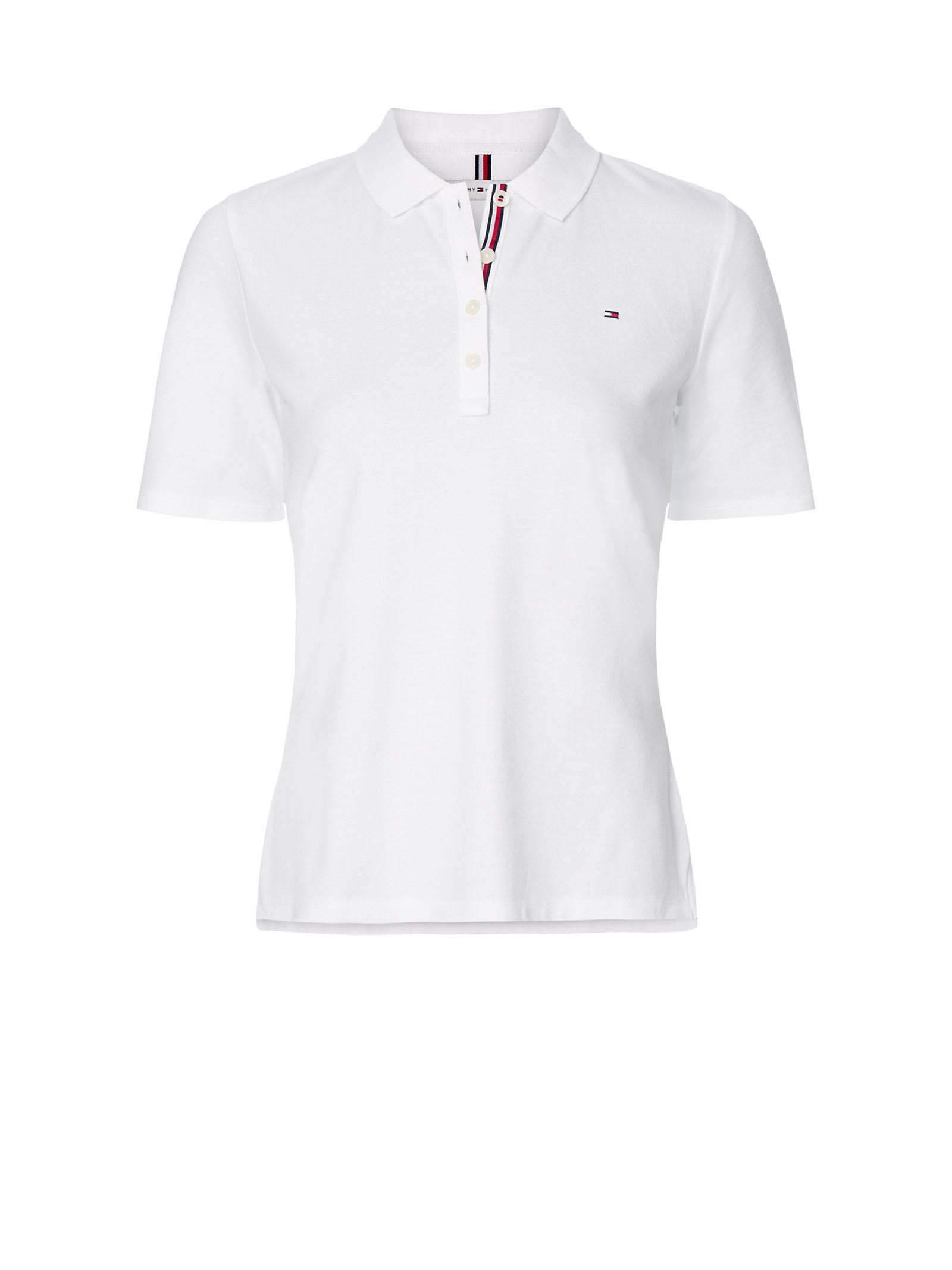 Tommy Hilfiger White Cotton Polo Shirt