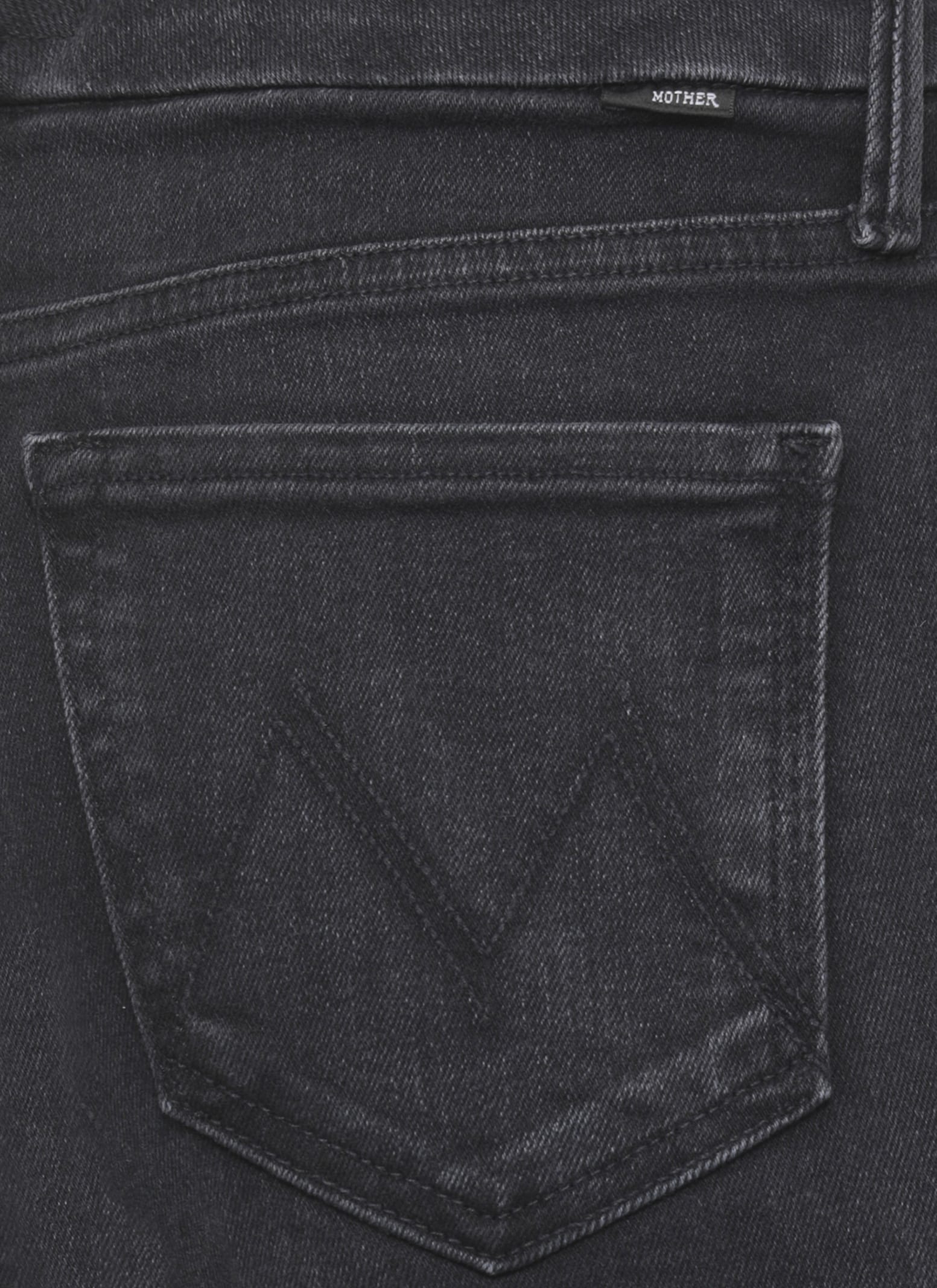 Mother The Roller Fray Night In Venice Jeans In Black