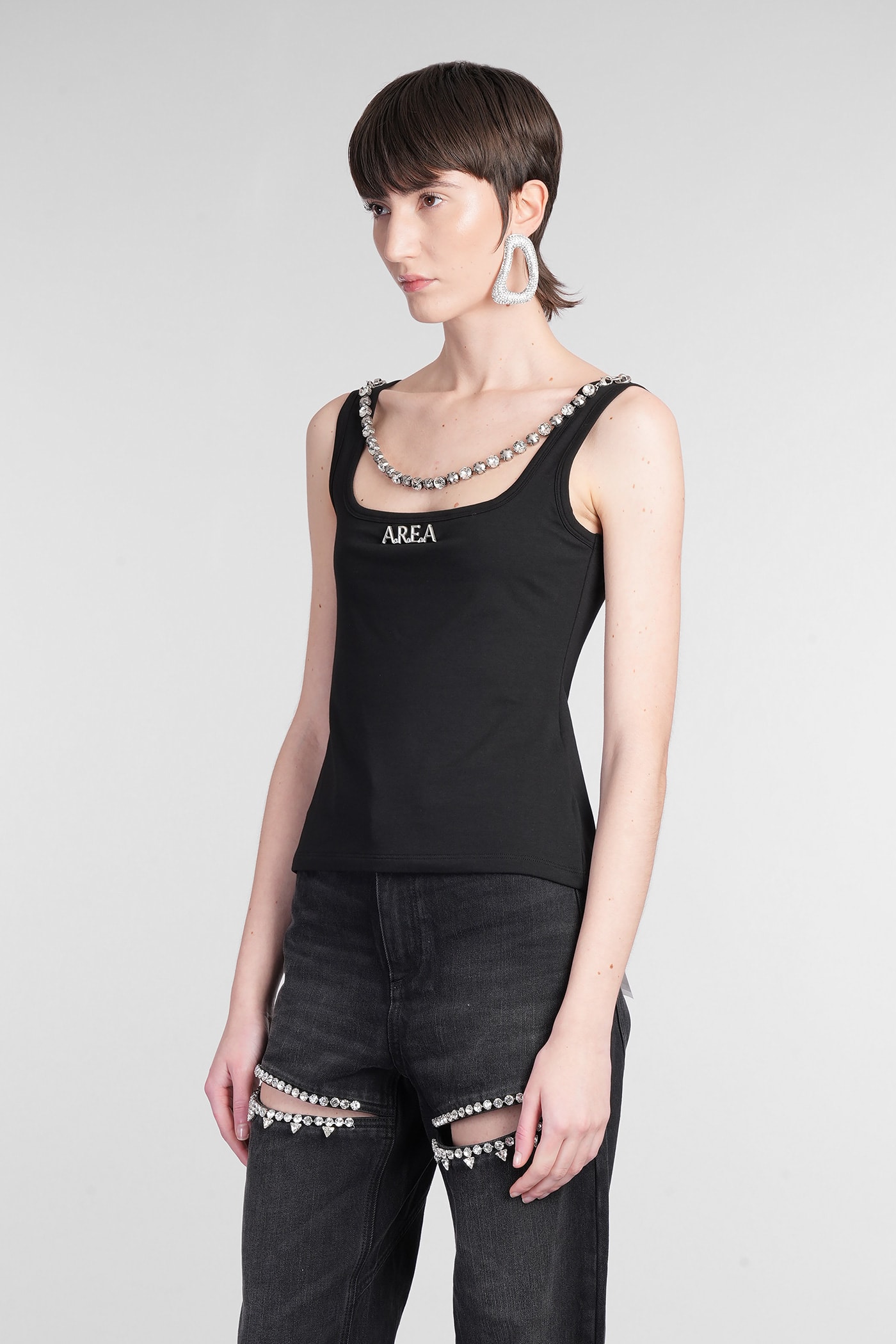 Area Topwear In Black Cotton In Black