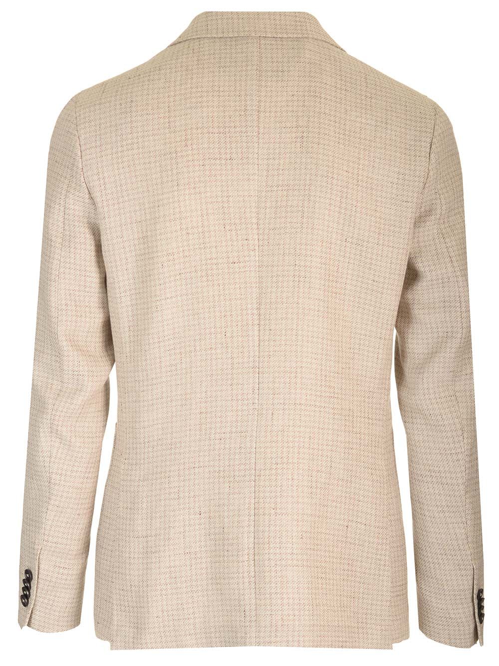 Shop Zegna Linen And Cotton Shirt Blazer In Beige