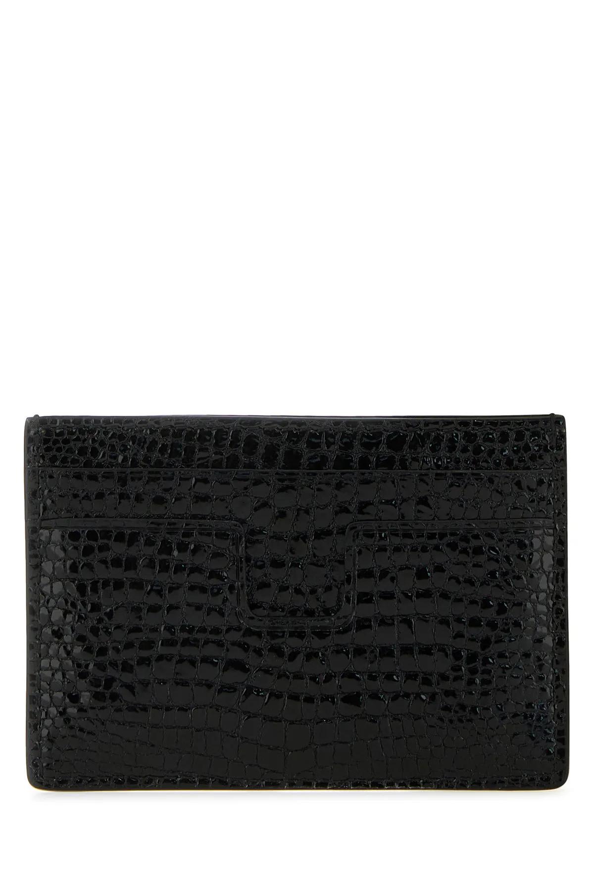 Shop Tom Ford Black Leather Card Holder