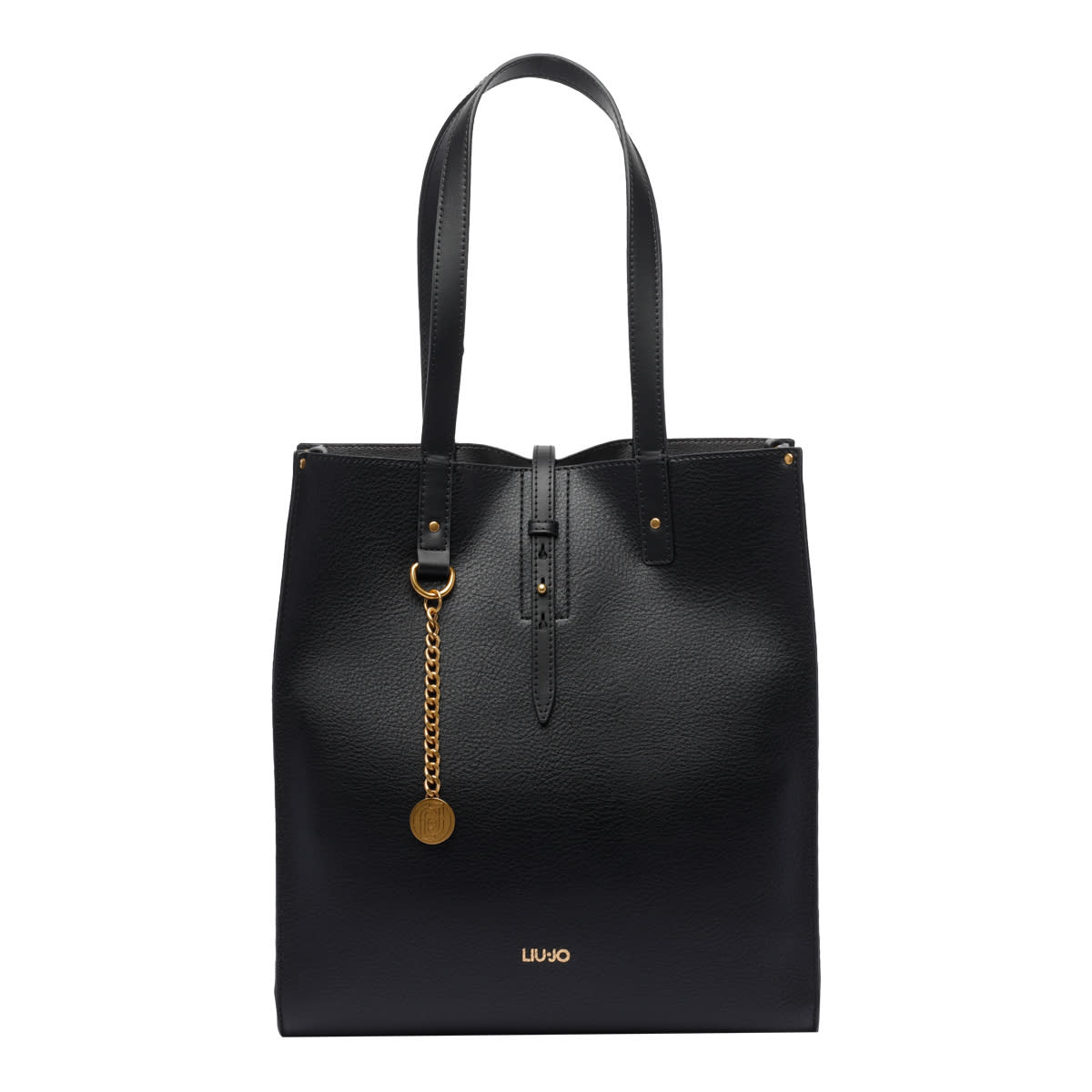 Liu •jo Logo Shoulder Bag In Black