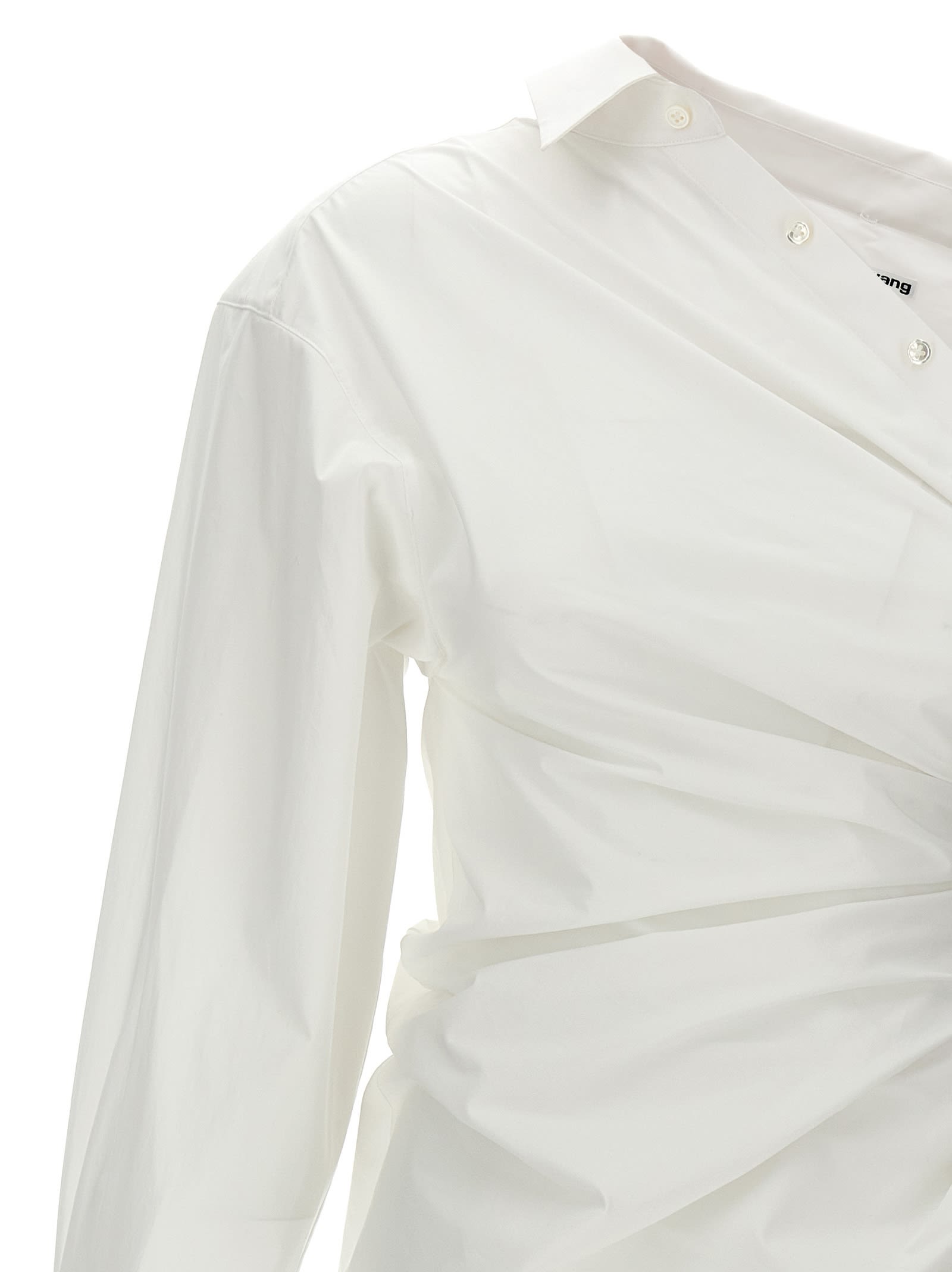 Shop Alexander Wang Asymmetrical Shirt Dress In White