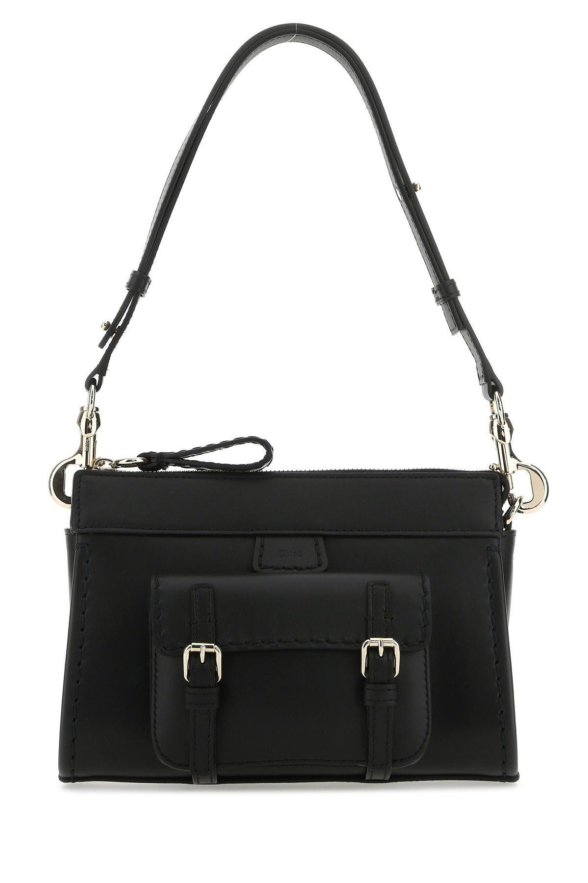 Chloé Black Leather Mini Edith Shoulder Bag