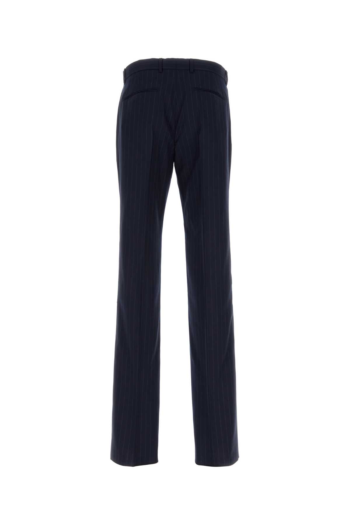 Shop Givenchy Embroidered Wool Pant In Deep Blue