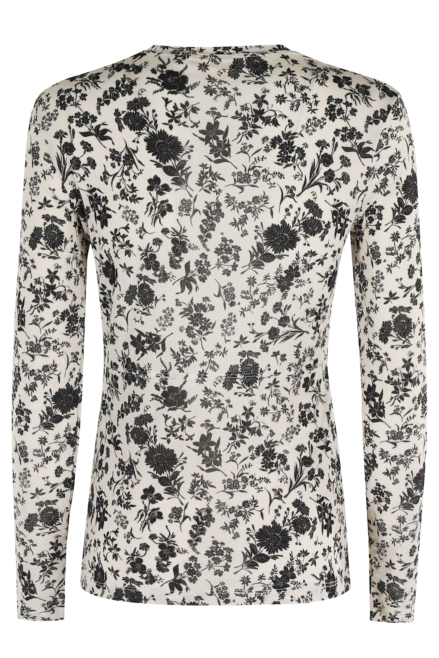 Ulla Johnson Floral-print Long-sleeve Top In Black