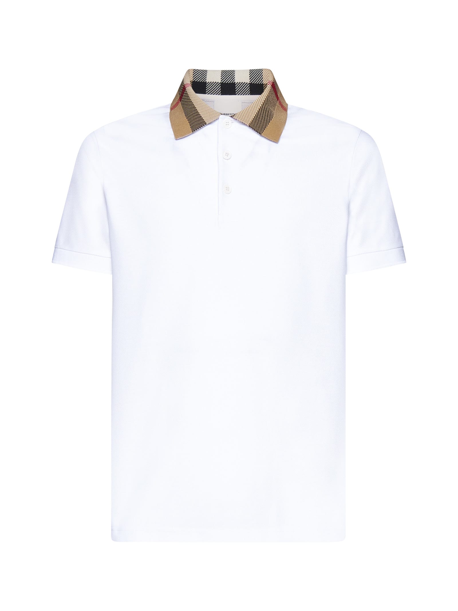 Shop Burberry Polo Shirt In White