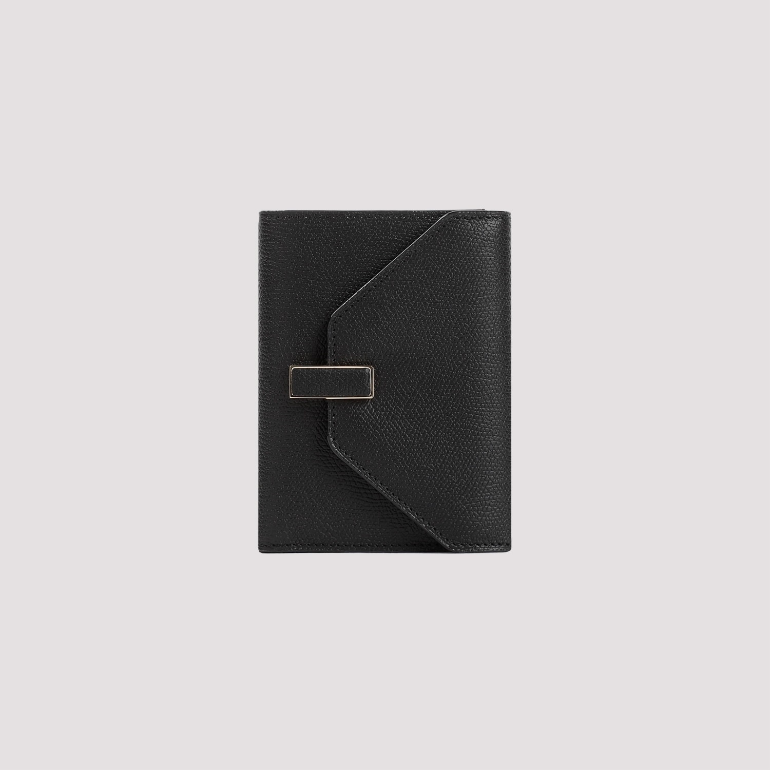Valextra Iside Calf Leather Wallet In Black
